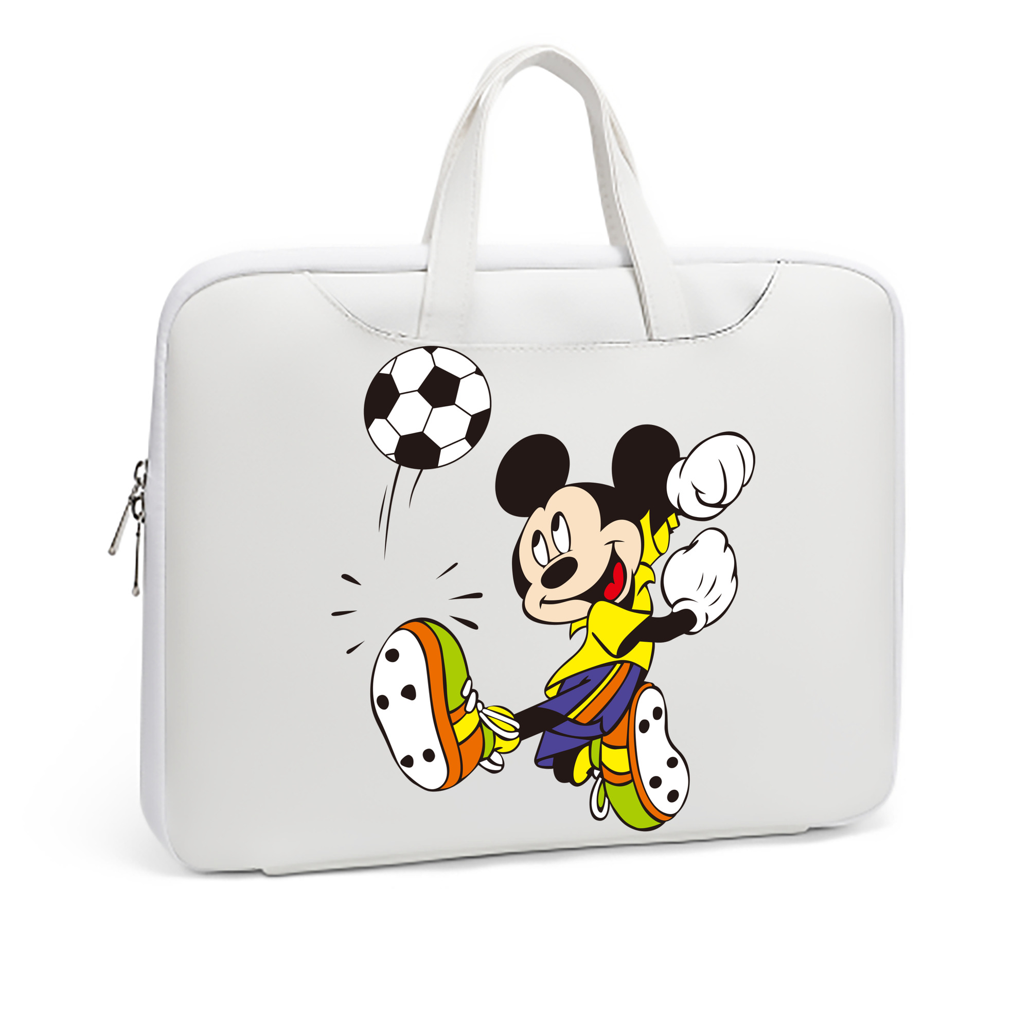 （画像用） ミッキーマウス Mickey Mouse レザーラップトップバッグ　ノートパソコンケース