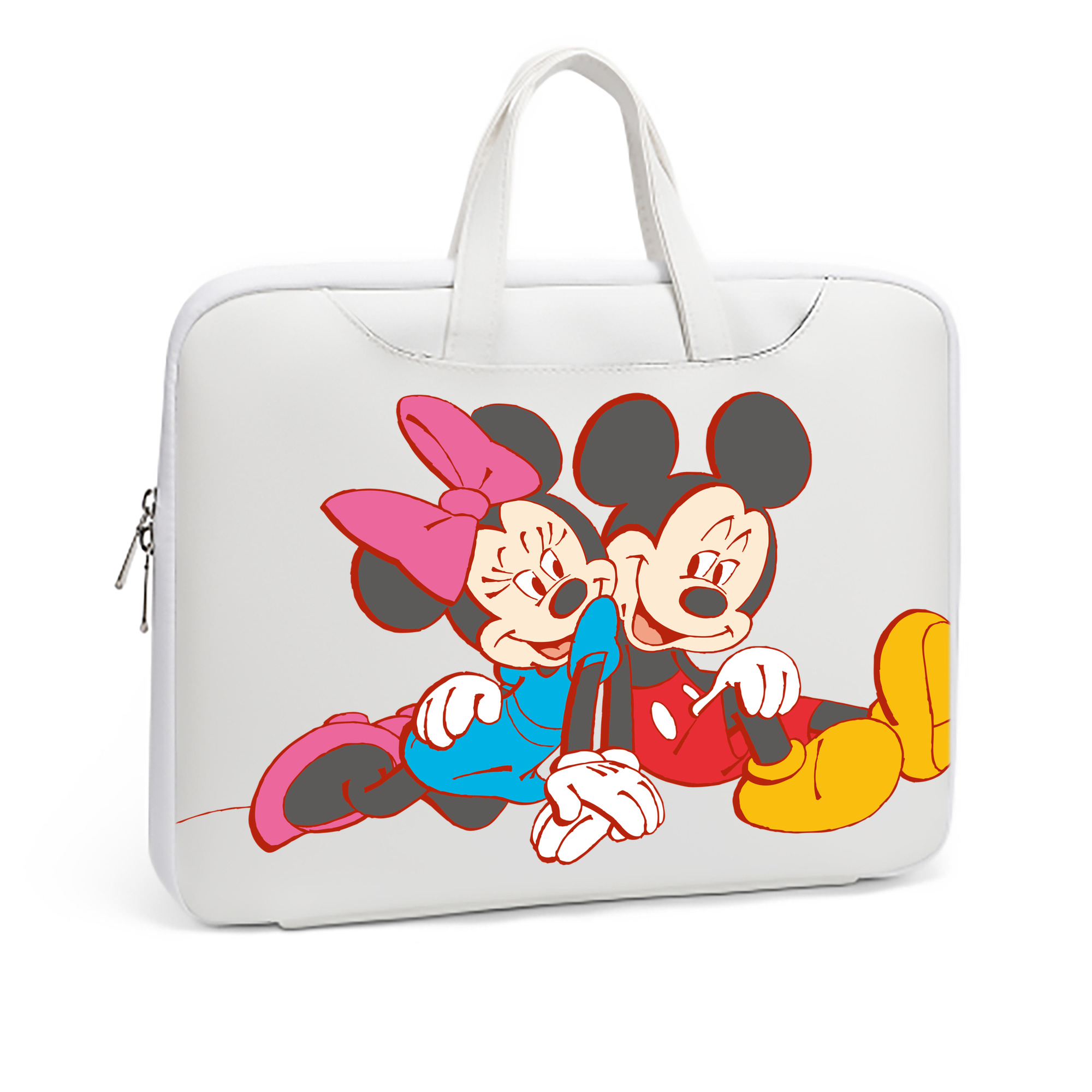 （画像用） ミッキーマウス Mickey Mouse レザーラップトップバッグ　ノートパソコンケース