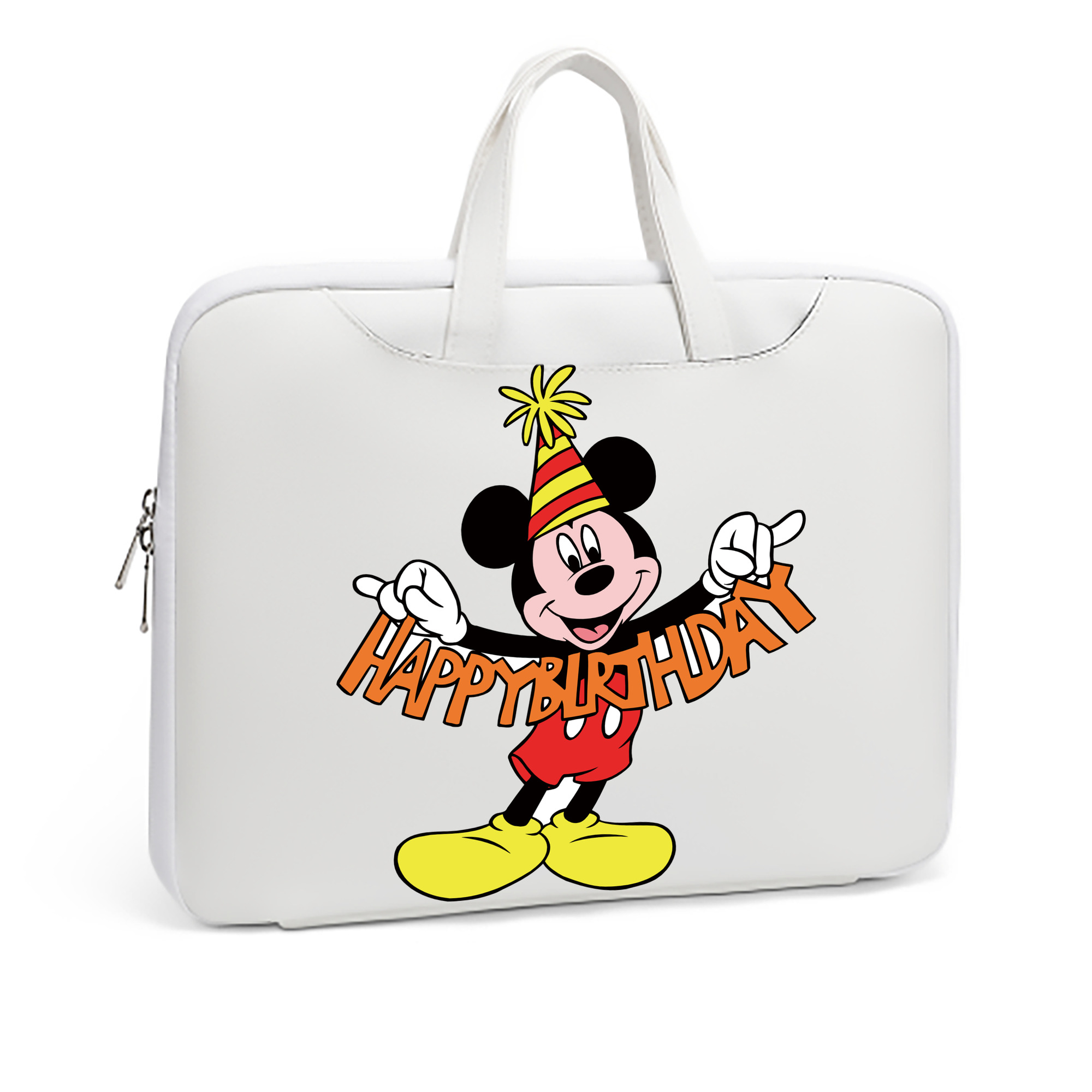 （画像用） ミッキーマウス Mickey Mouse レザーラップトップバッグ　ノートパソコンケース