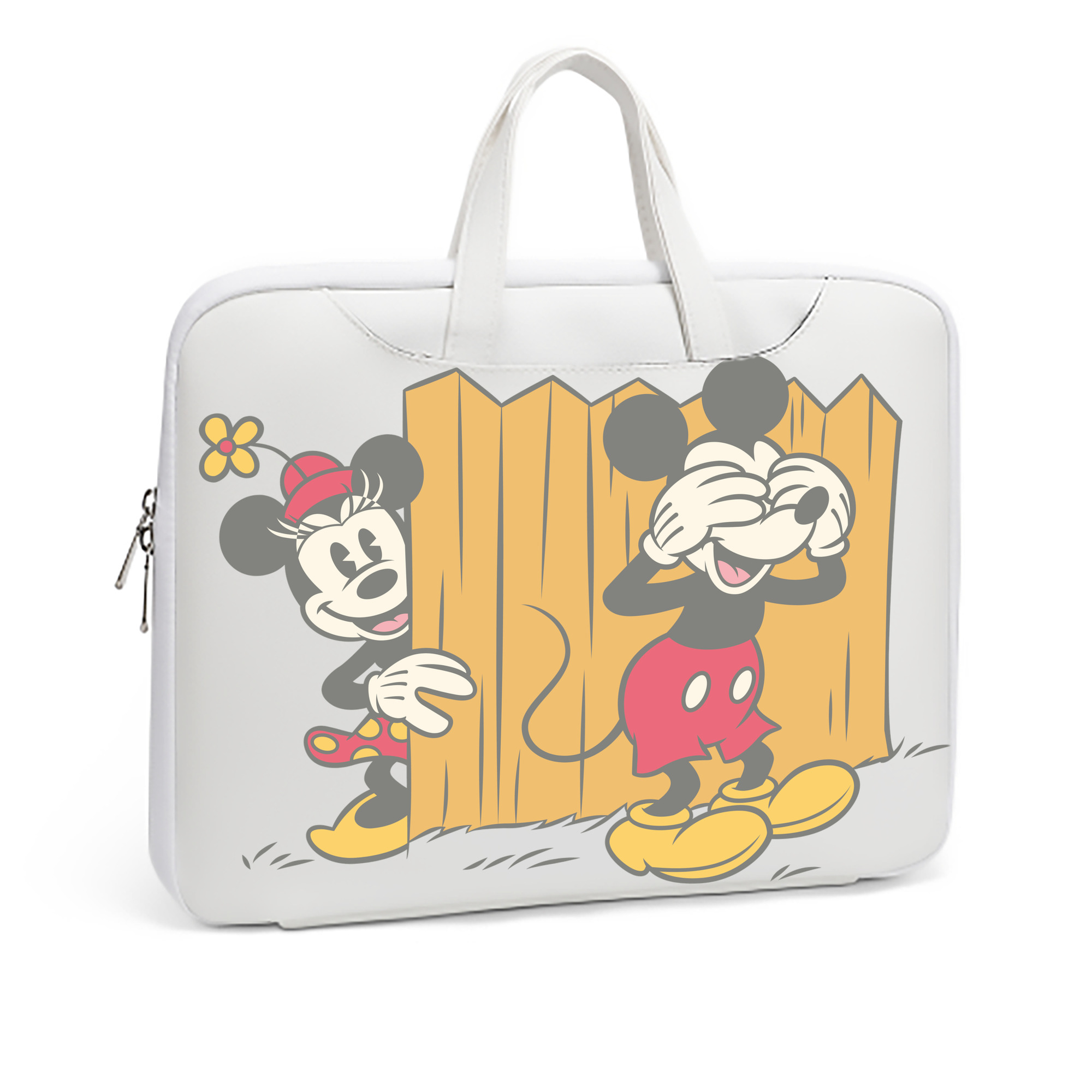 （画像用） ミッキーマウス Mickey Mouse レザーラップトップバッグ　ノートパソコンケース
