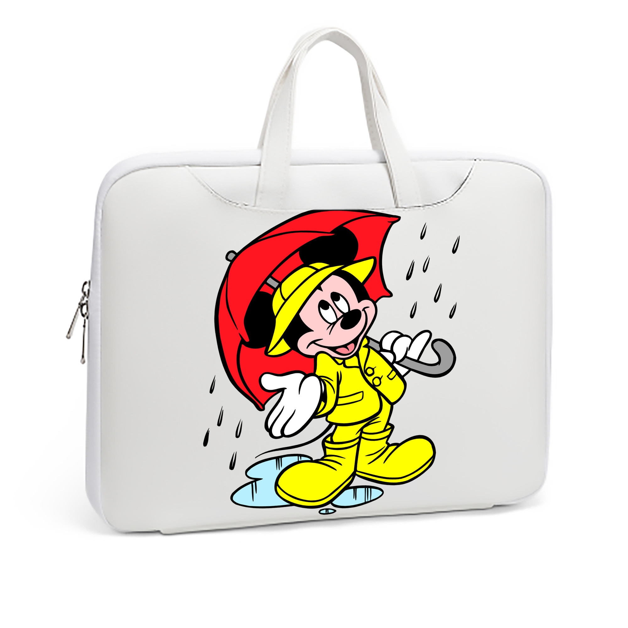 （画像用） ミッキーマウス Mickey Mouse レザーラップトップバッグ　ノートパソコンケース