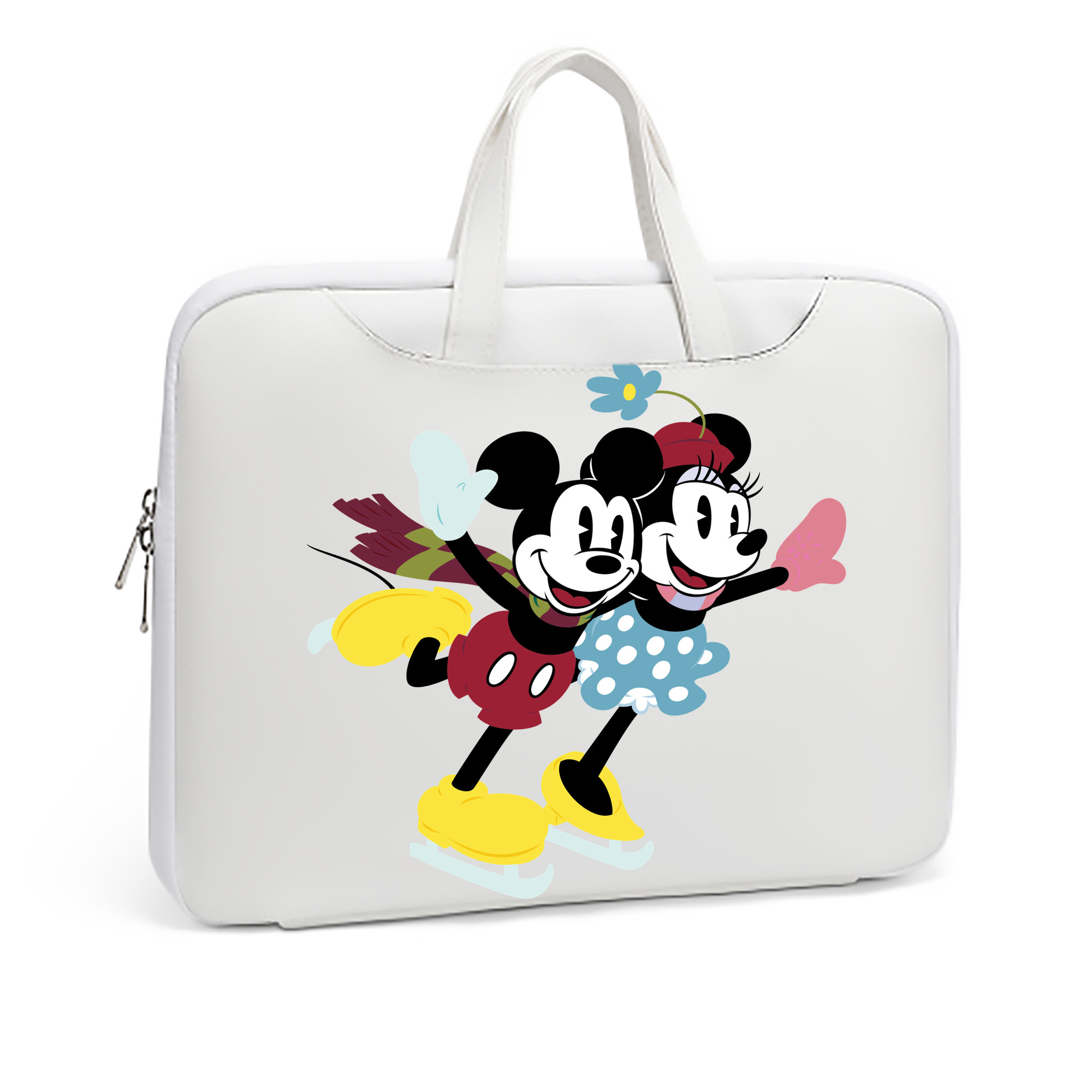 （画像用） ミッキーマウス Mickey Mouse レザーラップトップバッグ　ノートパソコンケース