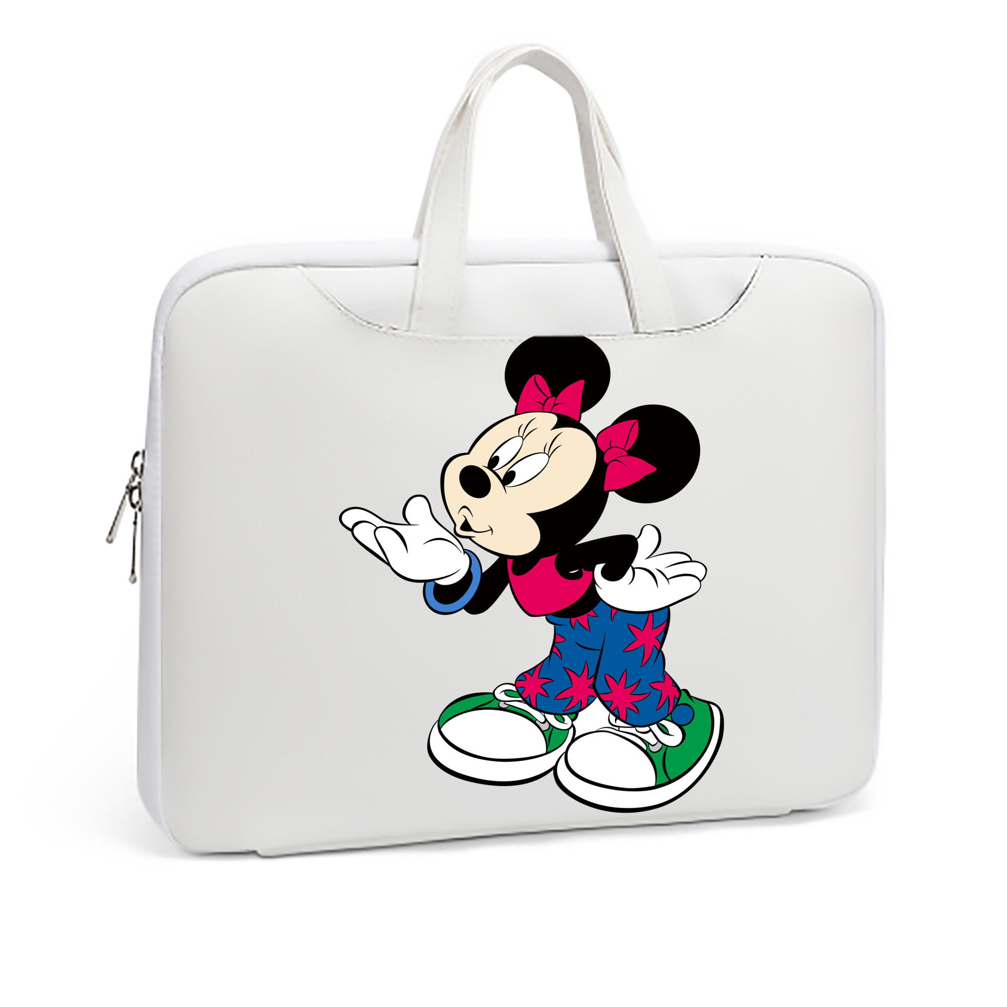 （画像用） ミッキーマウス Mickey Mouse レザーラップトップバッグ　ノートパソコンケース