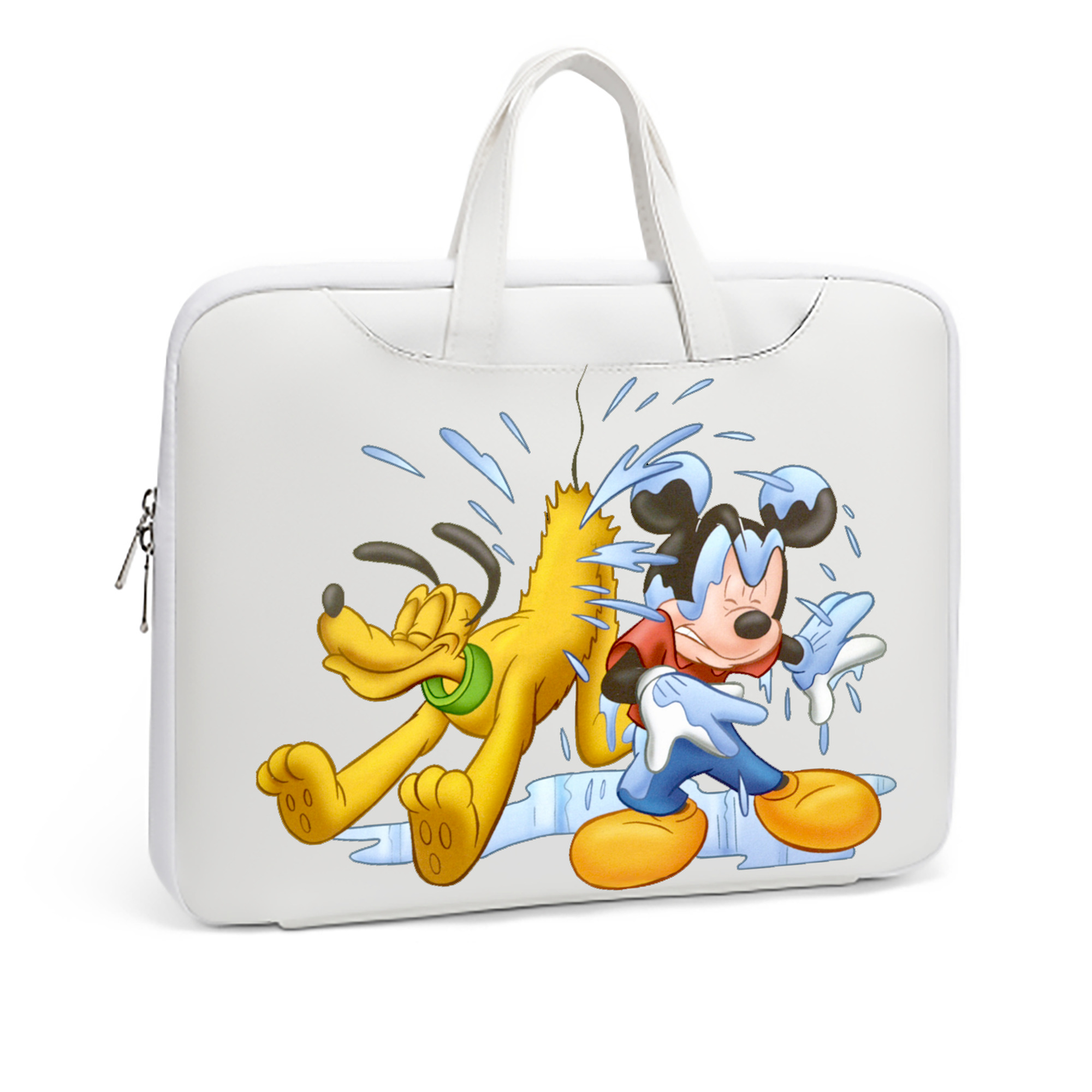 （画像用） ミッキーマウス Mickey Mouse レザーラップトップバッグ　ノートパソコンケース