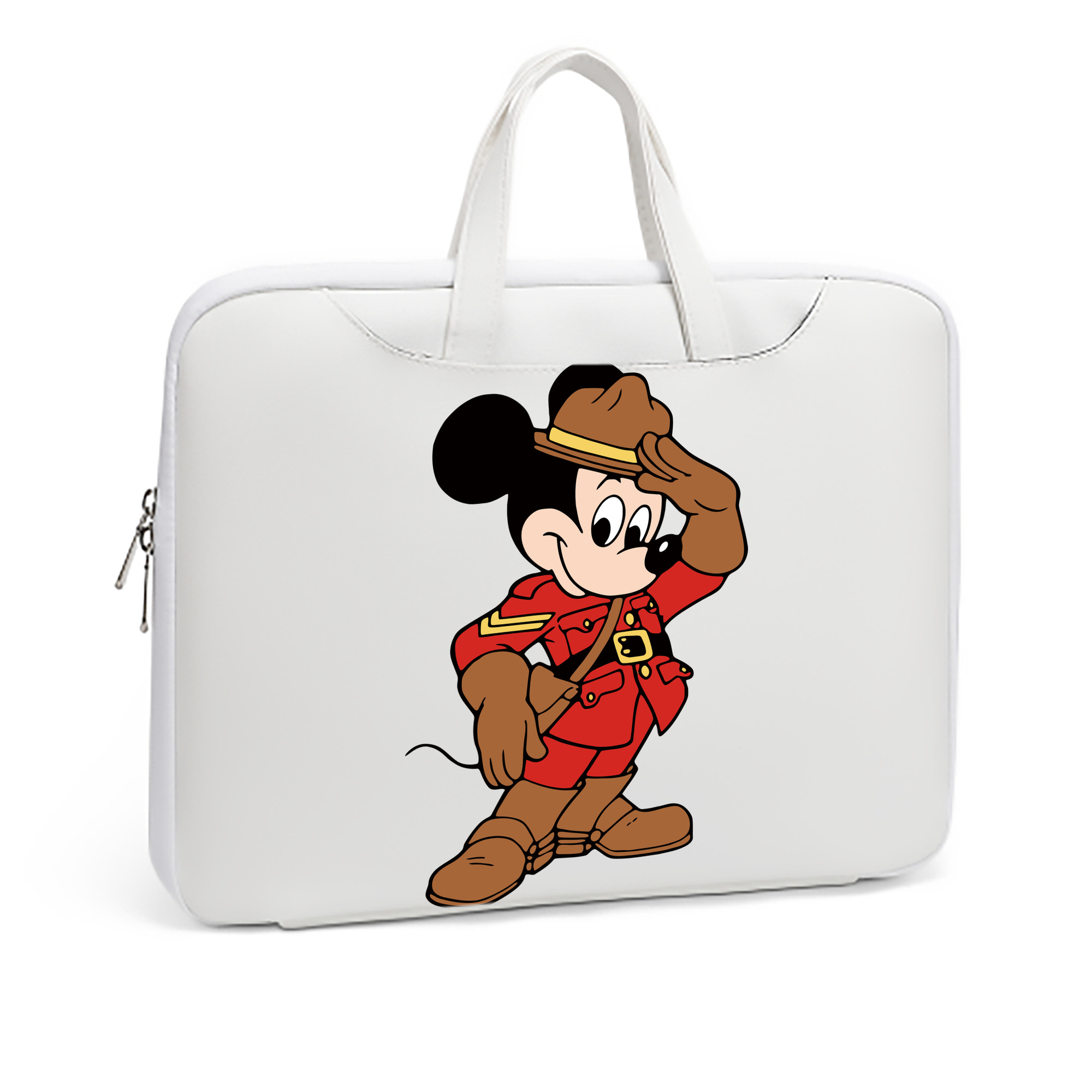 （画像用） ミッキーマウス Mickey Mouse レザーラップトップバッグ　ノートパソコンケース