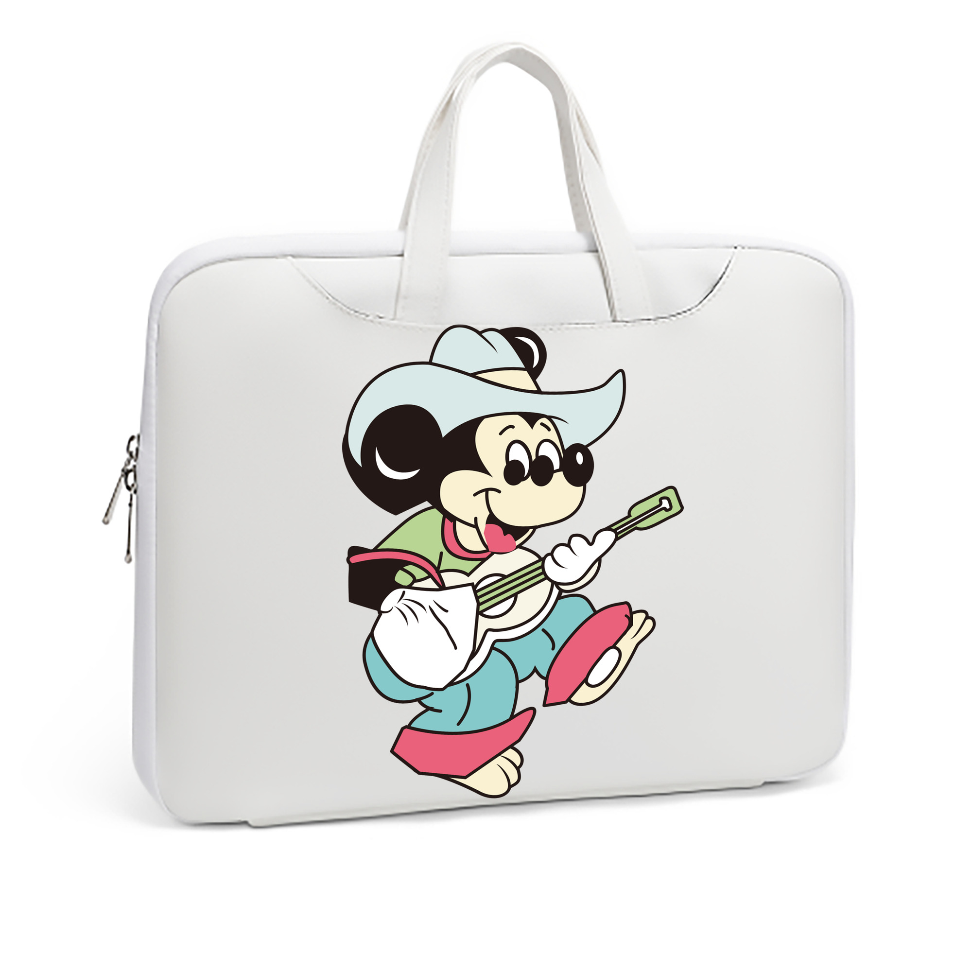 （画像用） ミッキーマウス Mickey Mouse レザーラップトップバッグ　ノートパソコンケース