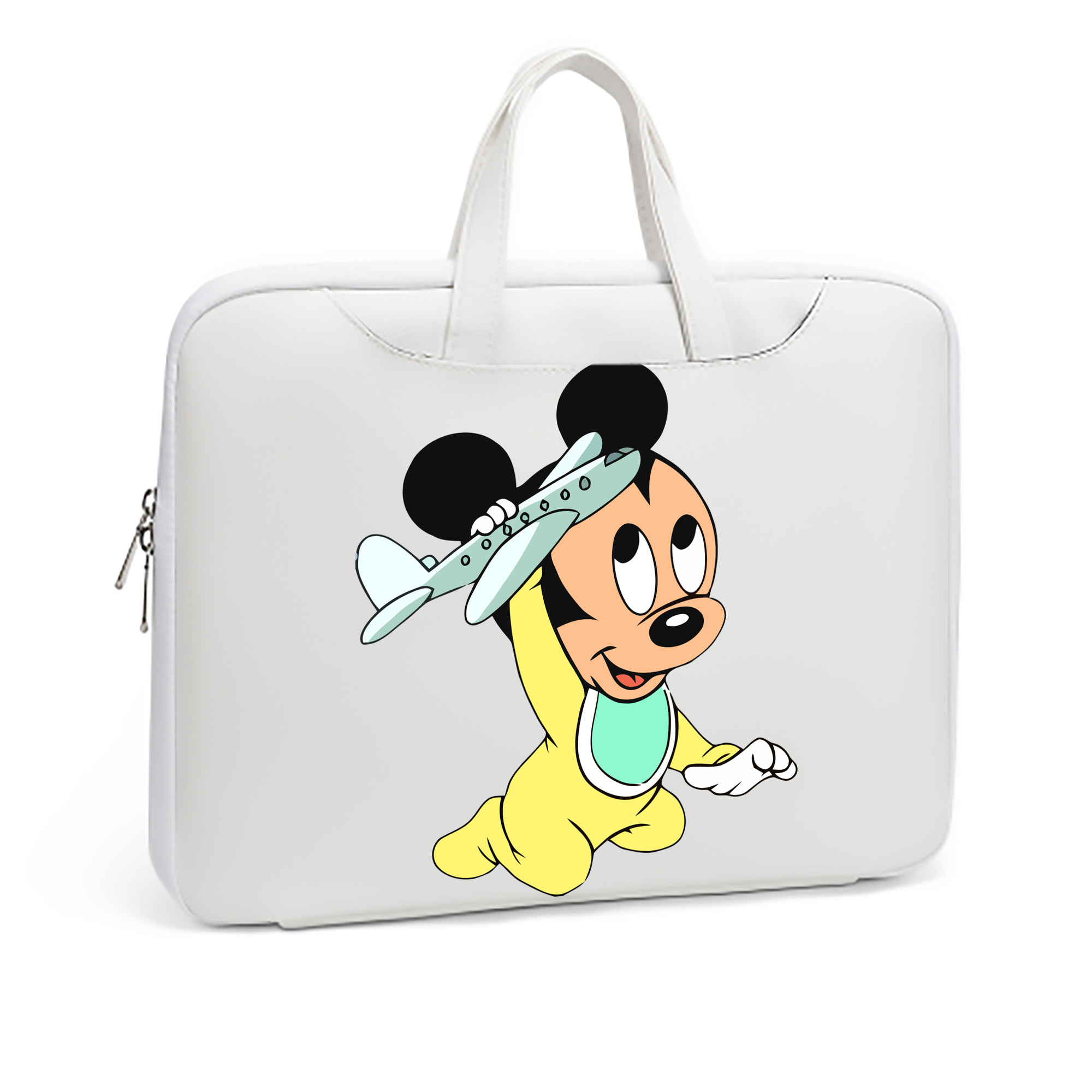 （画像用） ミッキーマウス Mickey Mouse レザーラップトップバッグ　ノートパソコンケース