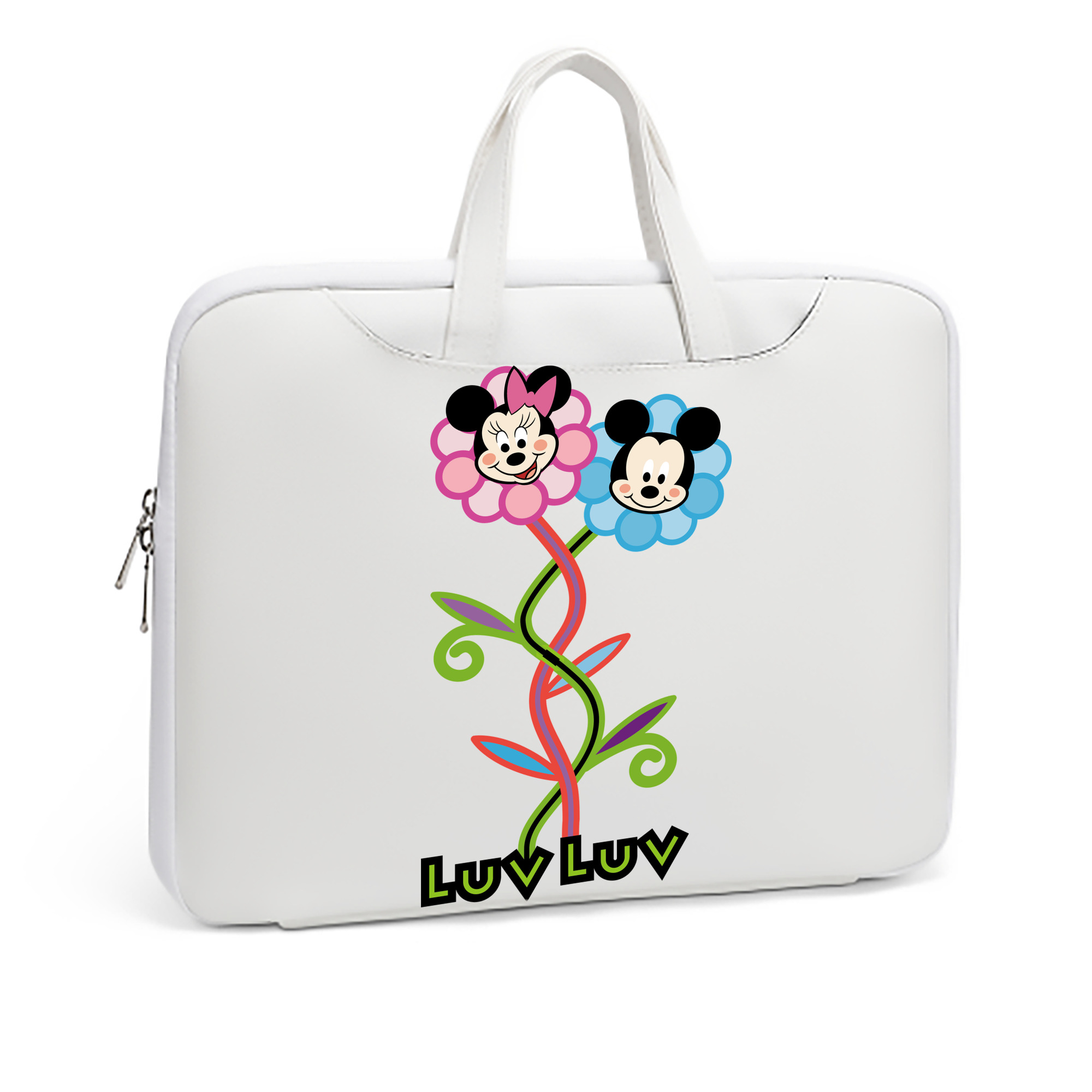 （画像用） ミッキーマウス Mickey Mouse レザーラップトップバッグ　ノートパソコンケース