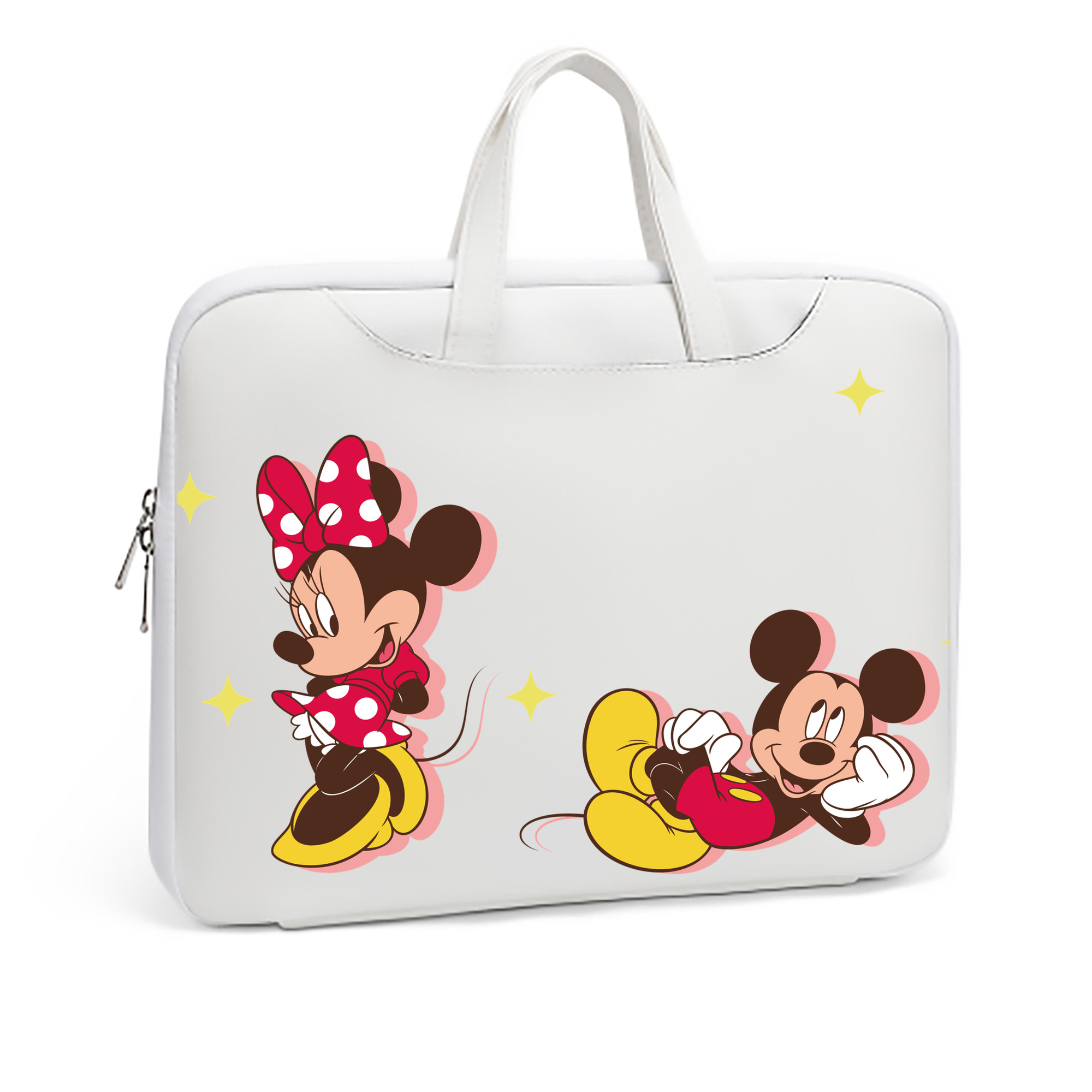 （画像用） ミッキーマウス Mickey Mouse レザーラップトップバッグ　ノートパソコンケース
