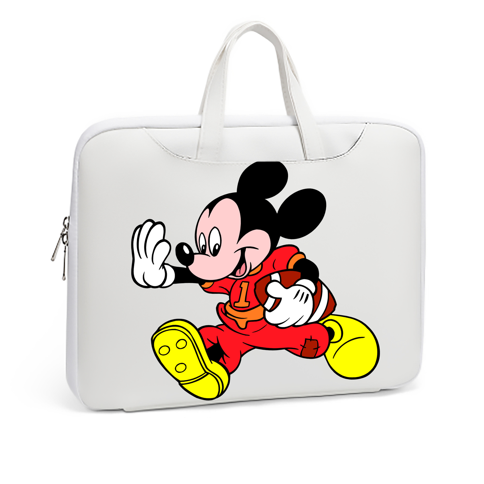 （画像用） ミッキーマウス Mickey Mouse レザーラップトップバッグ　ノートパソコンケース