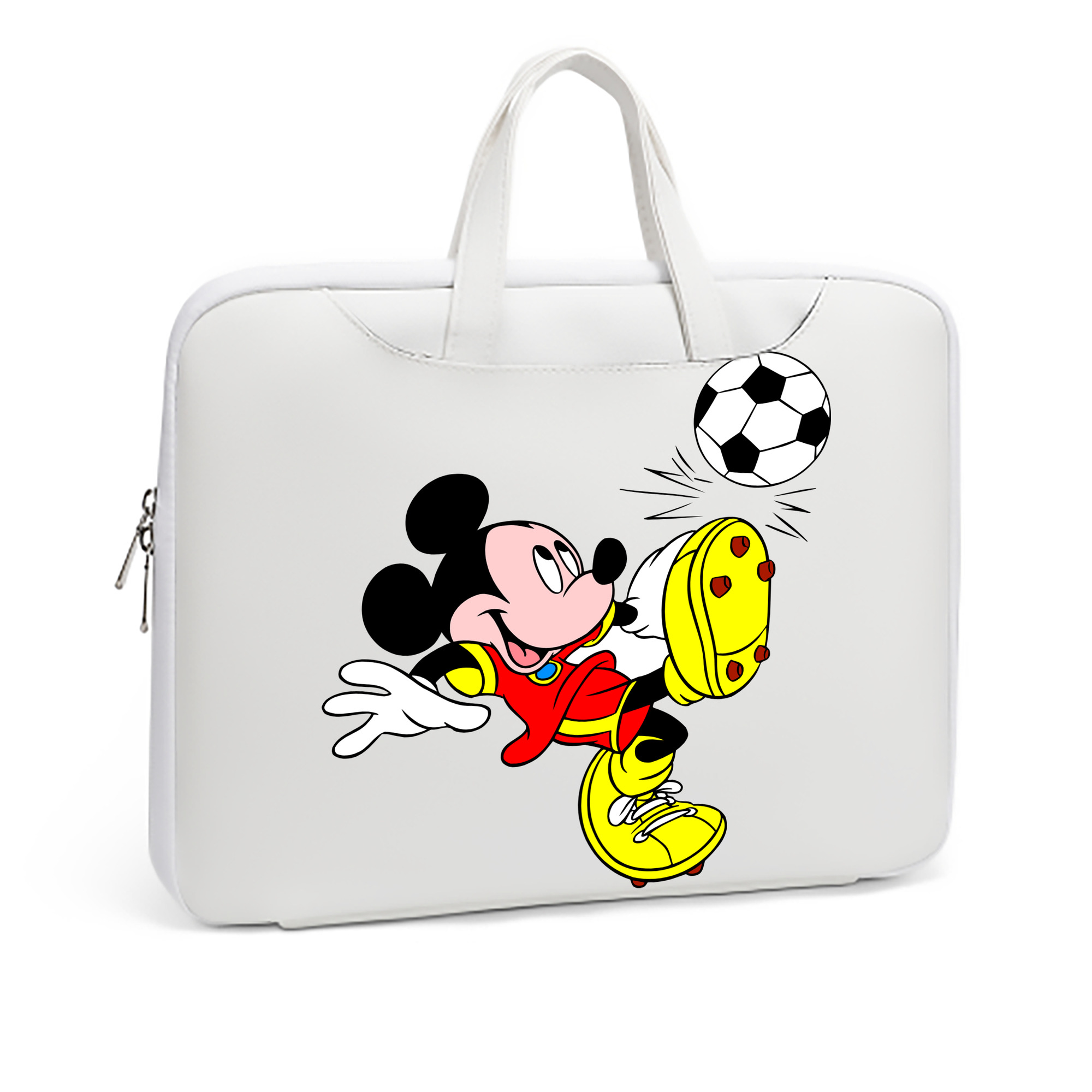 （画像用） ミッキーマウス Mickey Mouse レザーラップトップバッグ　ノートパソコンケース