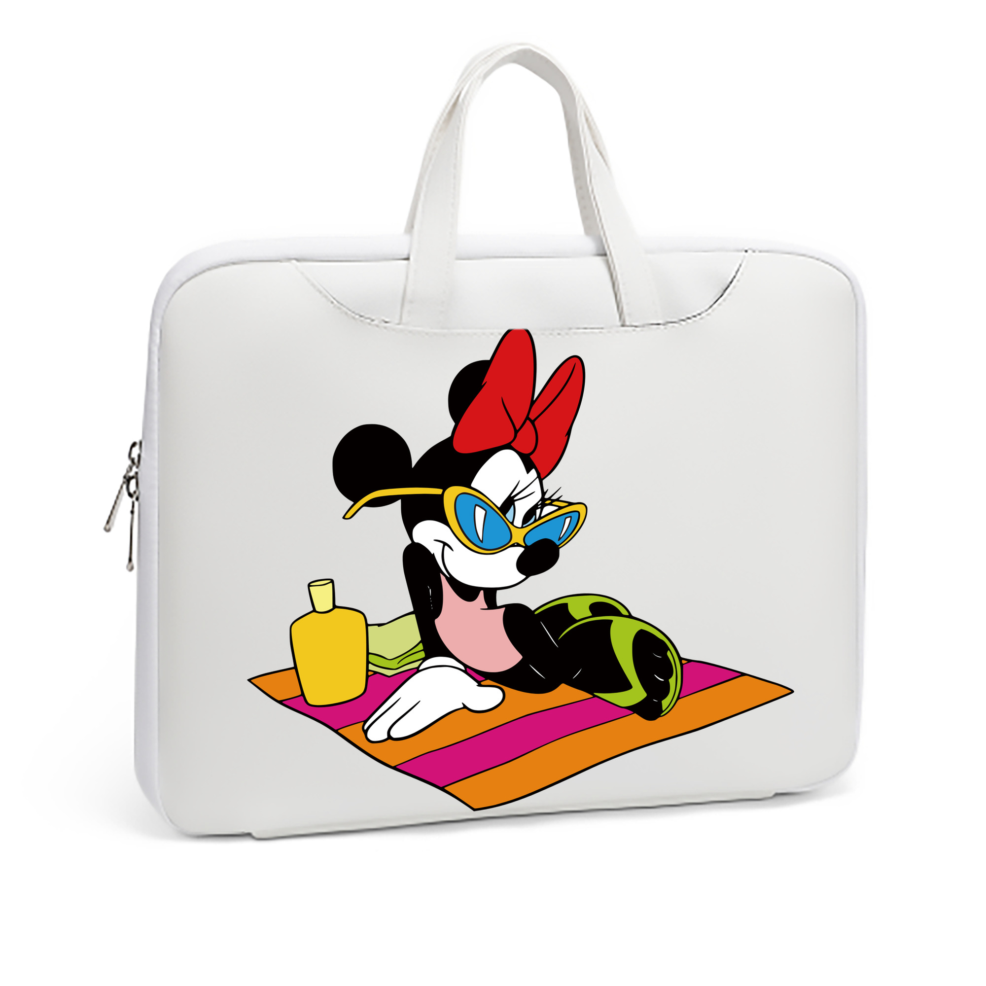 （画像用） ミッキーマウス Mickey Mouse レザーラップトップバッグ　ノートパソコンケース