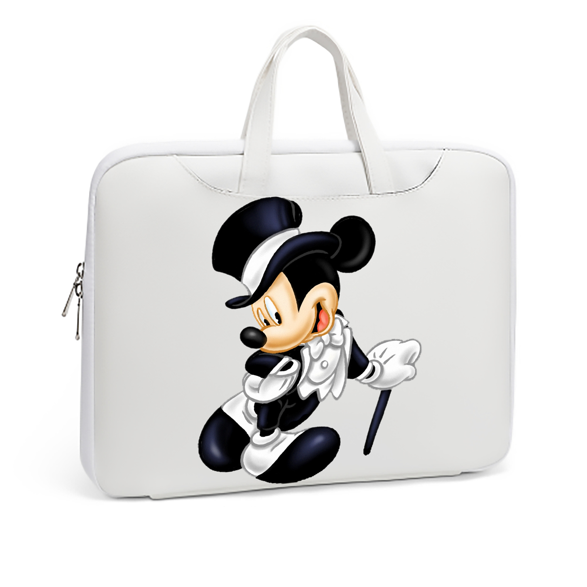 （画像用） ミッキーマウス Mickey Mouse レザーラップトップバッグ　ノートパソコンケース