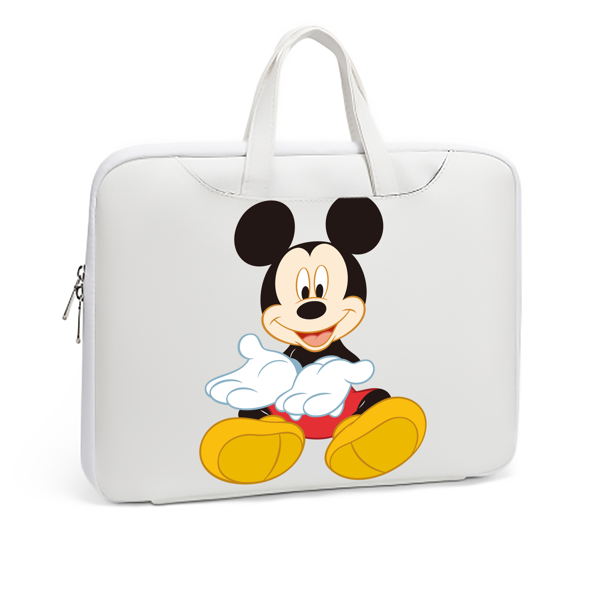 （画像用） ミッキーマウス Mickey Mouse レザーラップトップバッグ　ノートパソコンケース