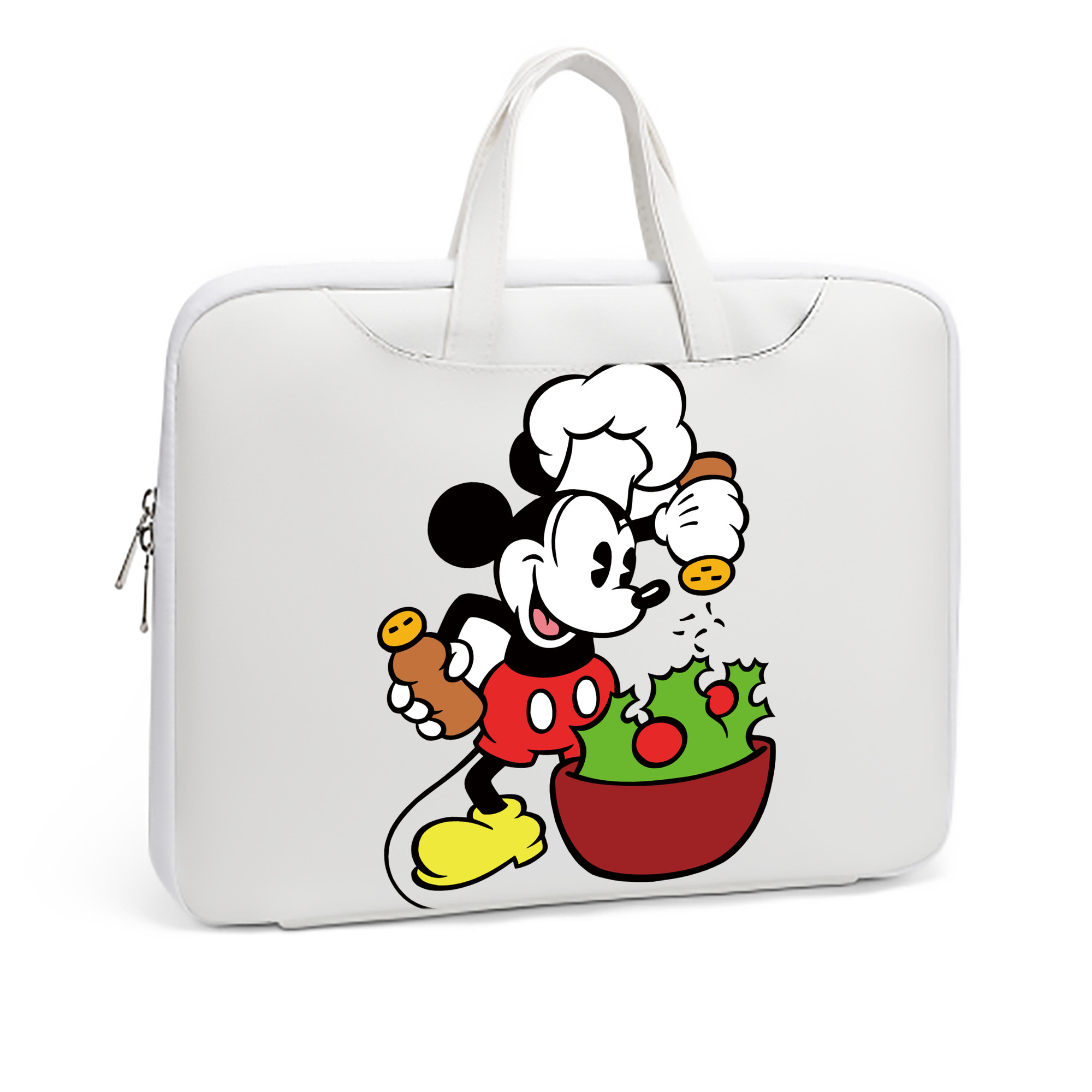 （画像用） ミッキーマウス Mickey Mouse レザーラップトップバッグ　ノートパソコンケース