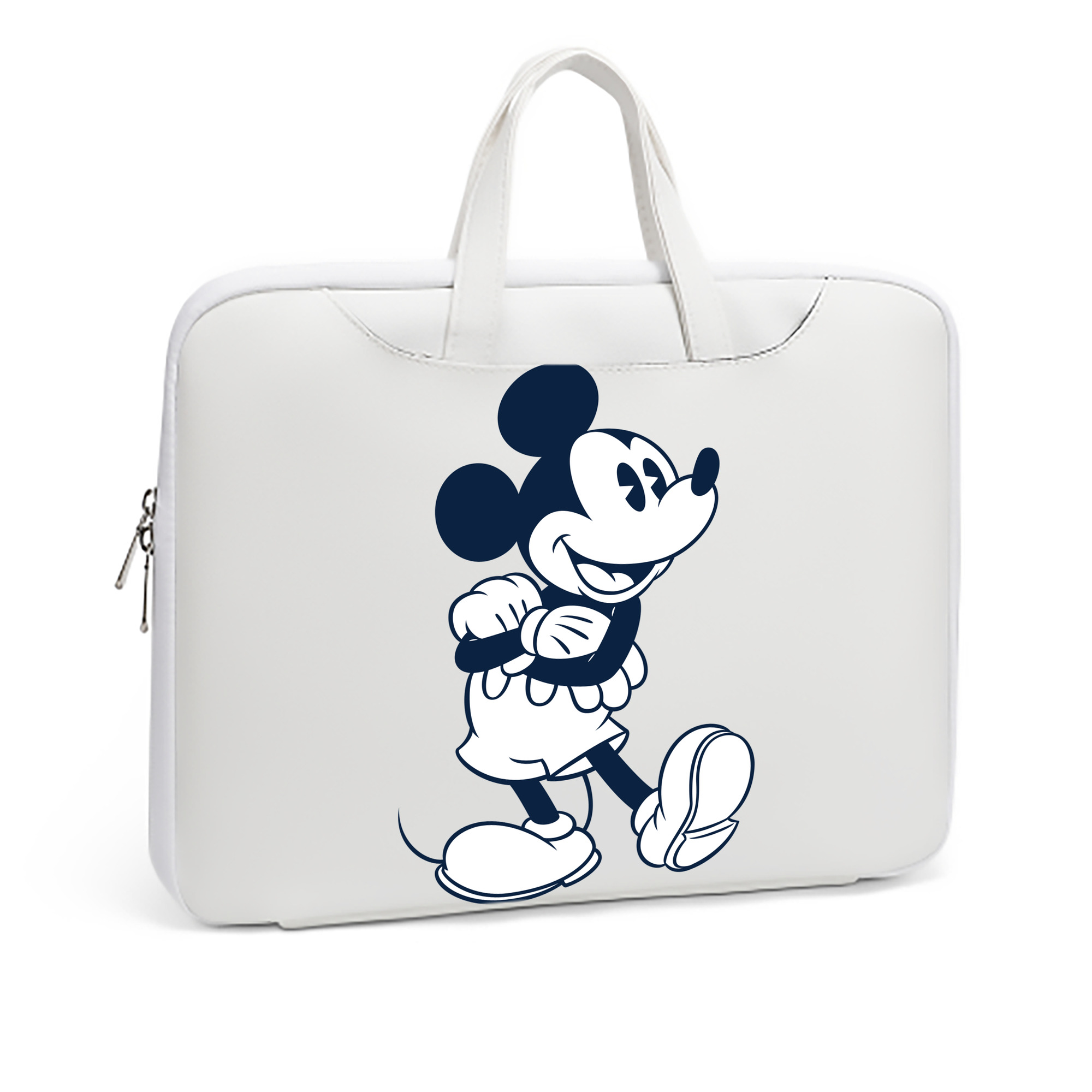 （画像用） ミッキーマウス Mickey Mouse レザーラップトップバッグ　ノートパソコンケース