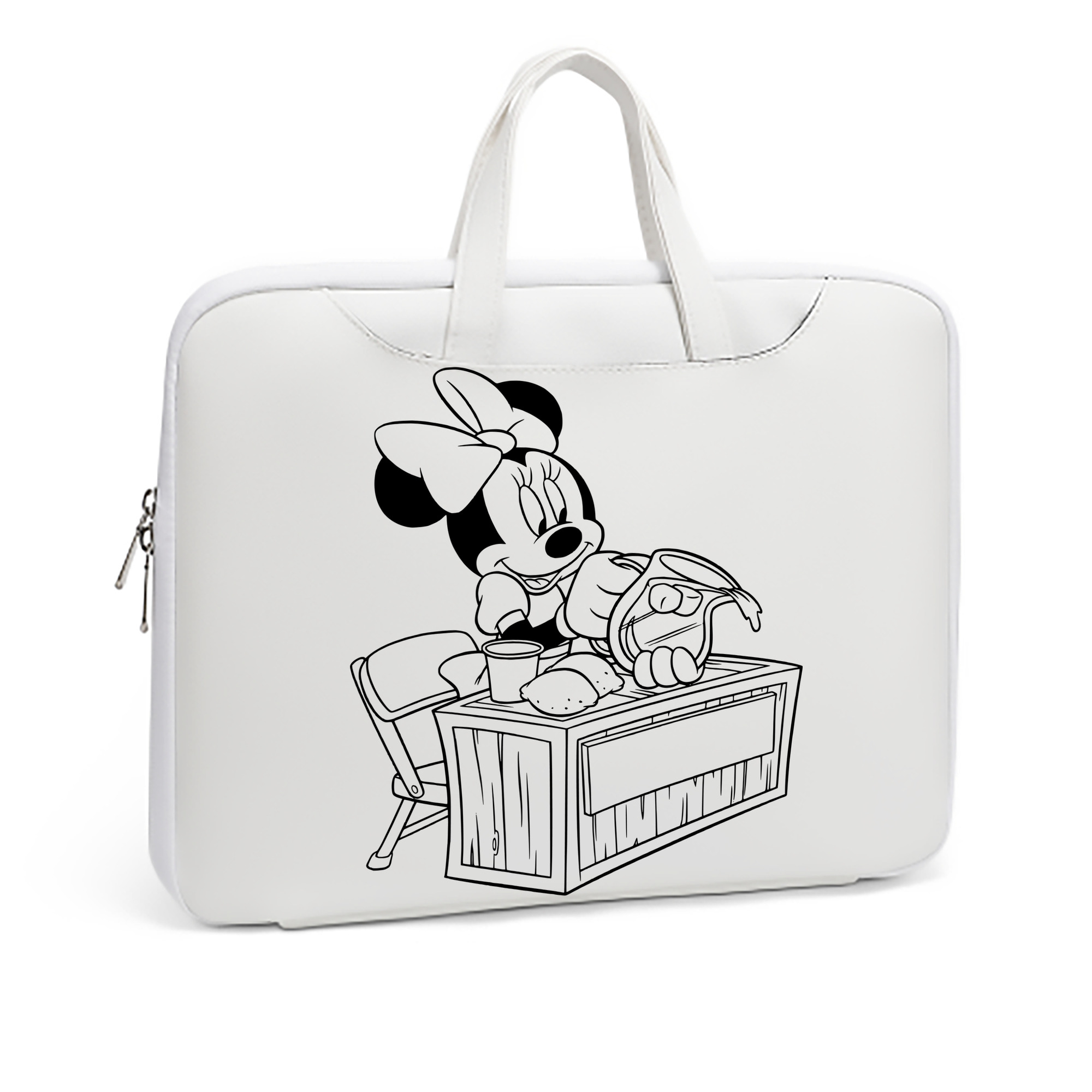 （画像用） ミッキーマウス Mickey Mouse レザーラップトップバッグ　ノートパソコンケース