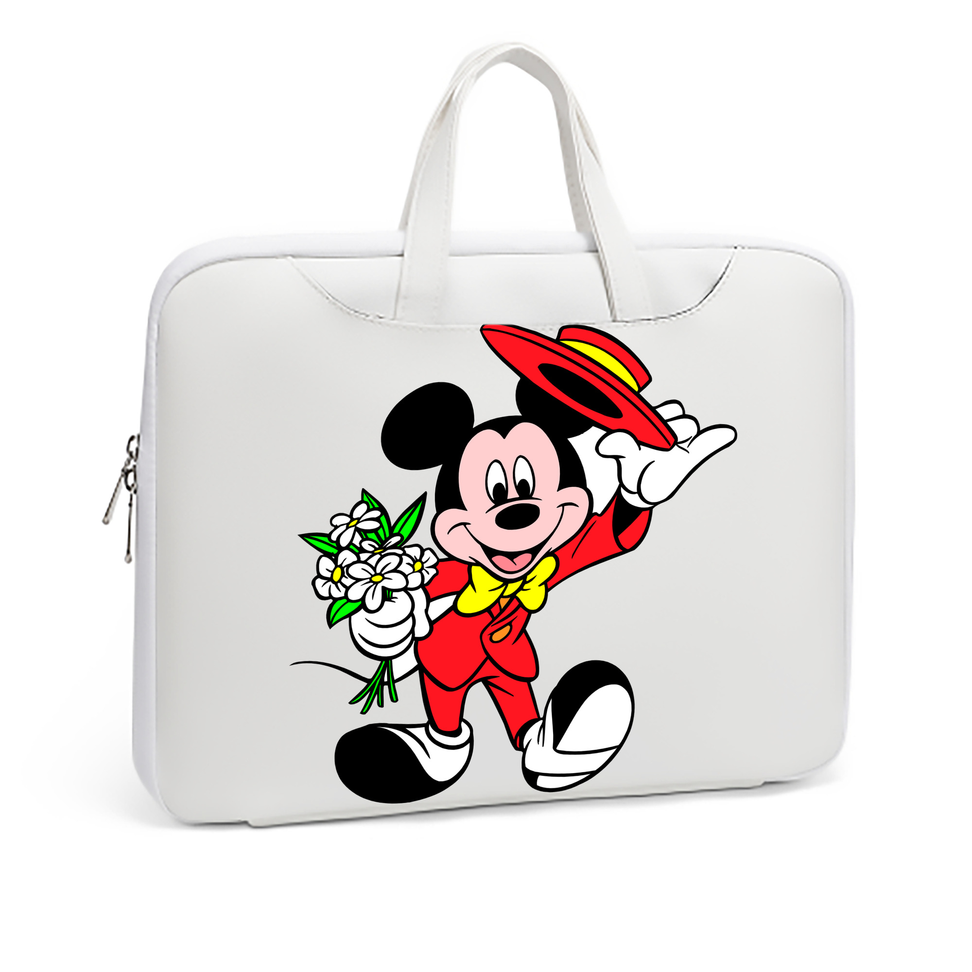 （画像用） ミッキーマウス Mickey Mouse レザーラップトップバッグ　ノートパソコンケース