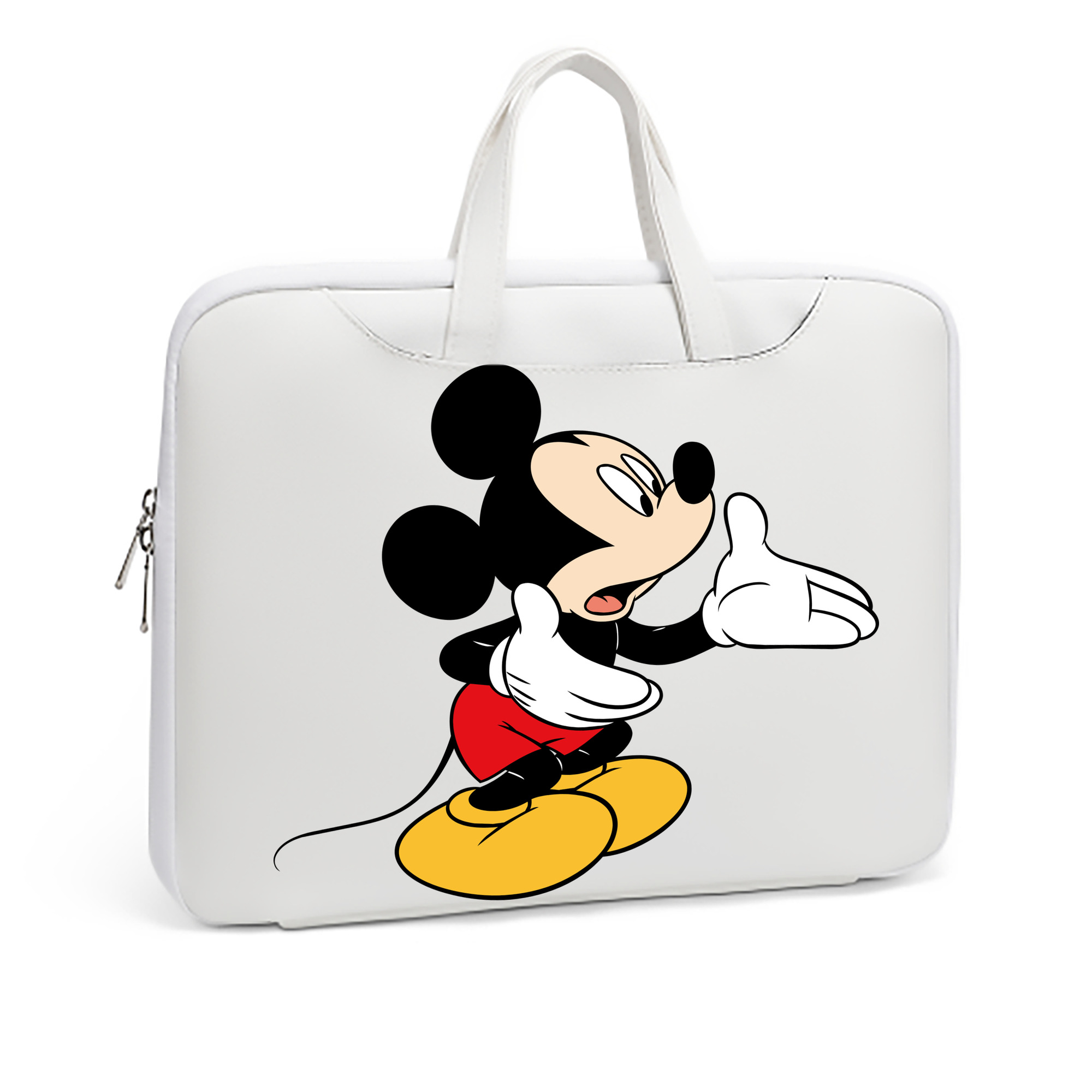 ミッキーマウス Mickey Mouse レザーラップトップバッグ　ノートパソコンケース