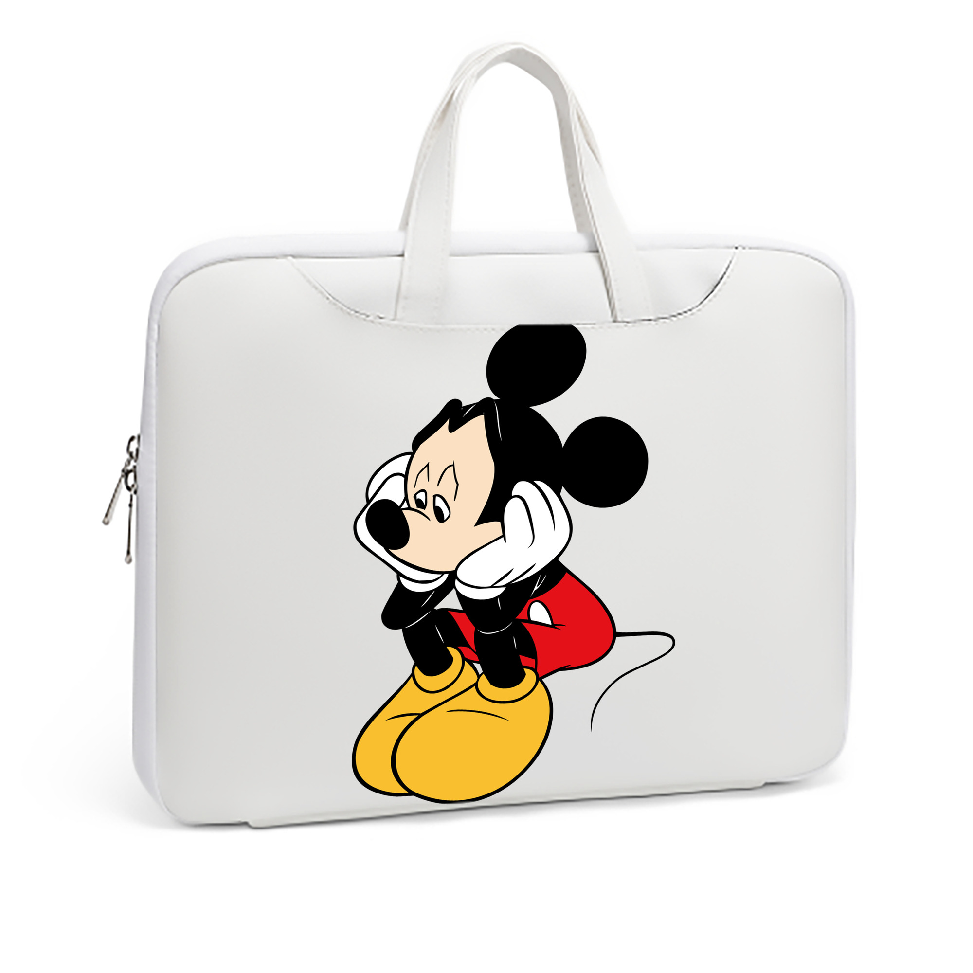 ミッキーマウス Mickey Mouse レザーラップトップバッグ　ノートパソコンケース
