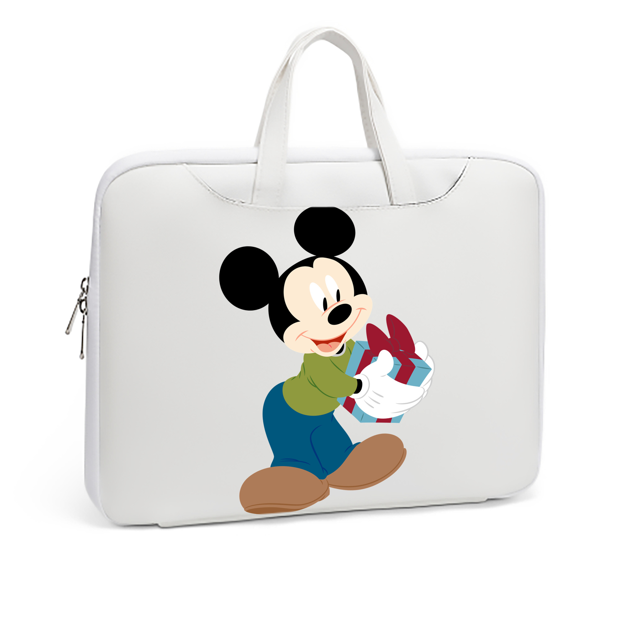 ミッキーマウス Mickey Mouse レザーラップトップバッグ　ノートパソコンケース