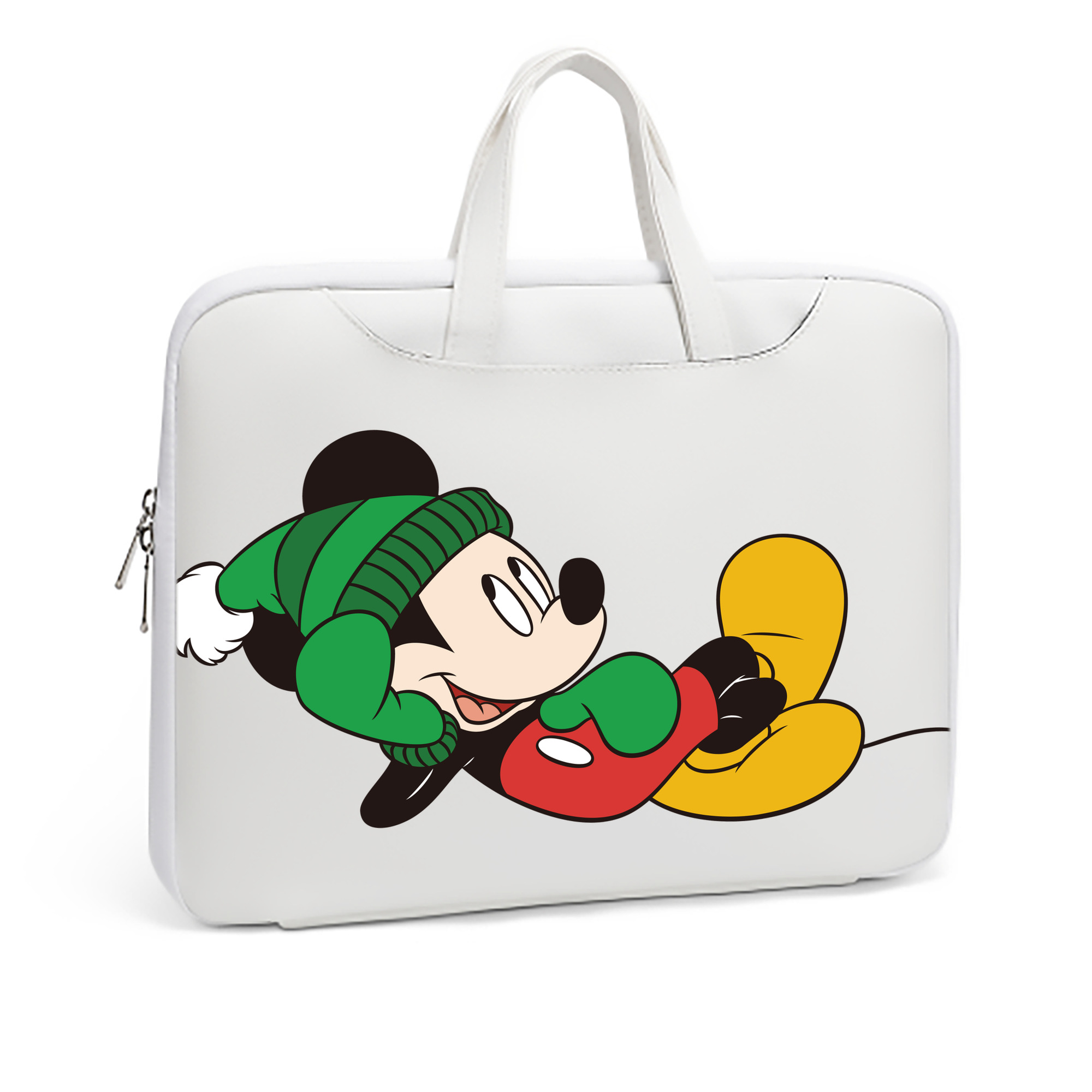 ミッキーマウス Mickey Mouse レザーラップトップバッグ　ノートパソコンケース