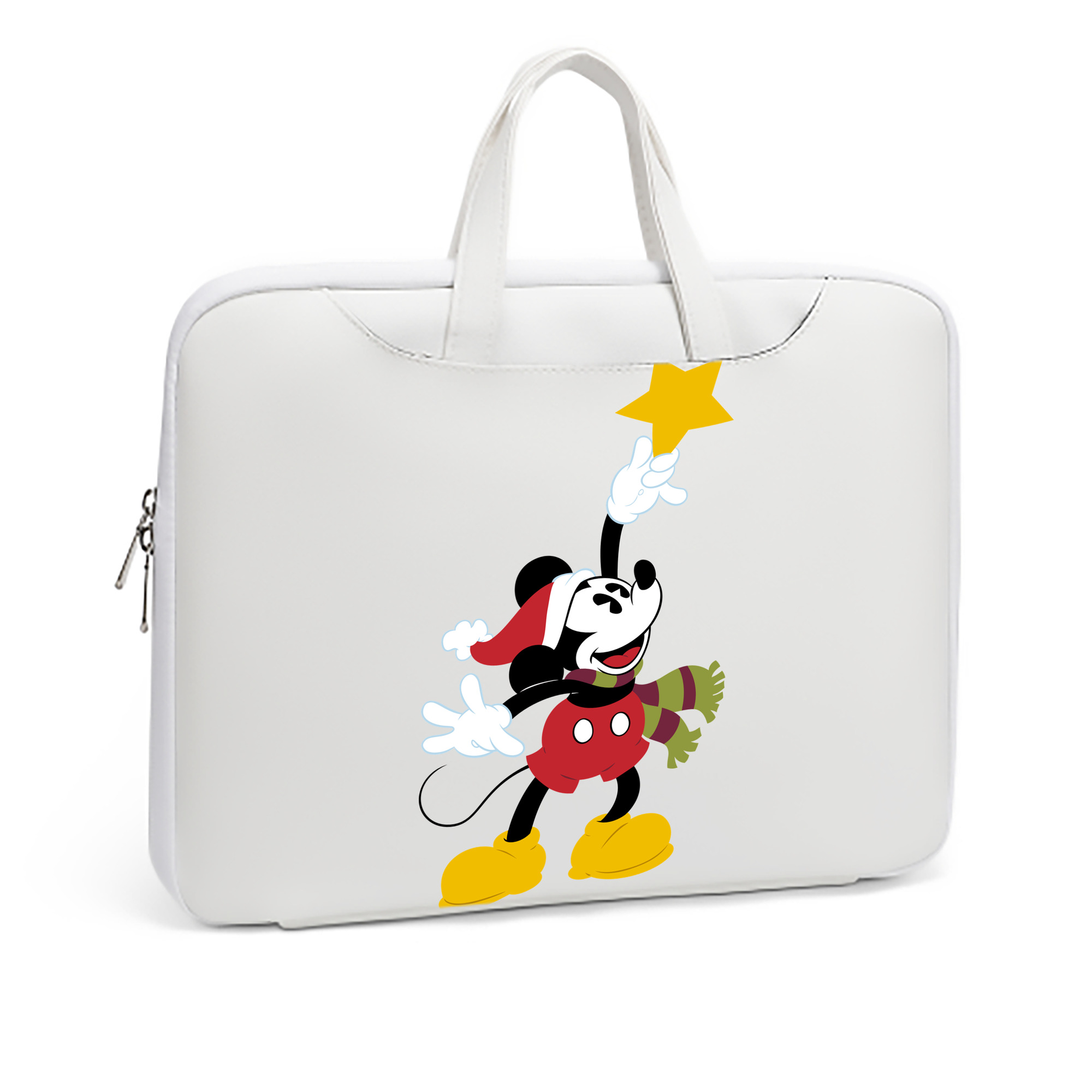 ミッキーマウス Mickey Mouse レザーラップトップバッグ　ノートパソコンケース