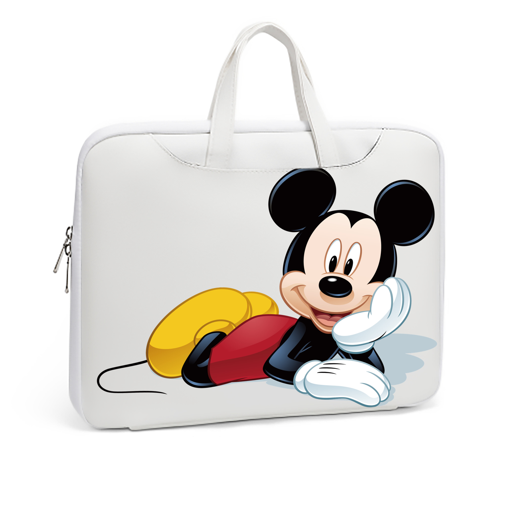 （画像用） ミッキーマウス Mickey Mouse レザーラップトップバッグ　ノートパソコンケース