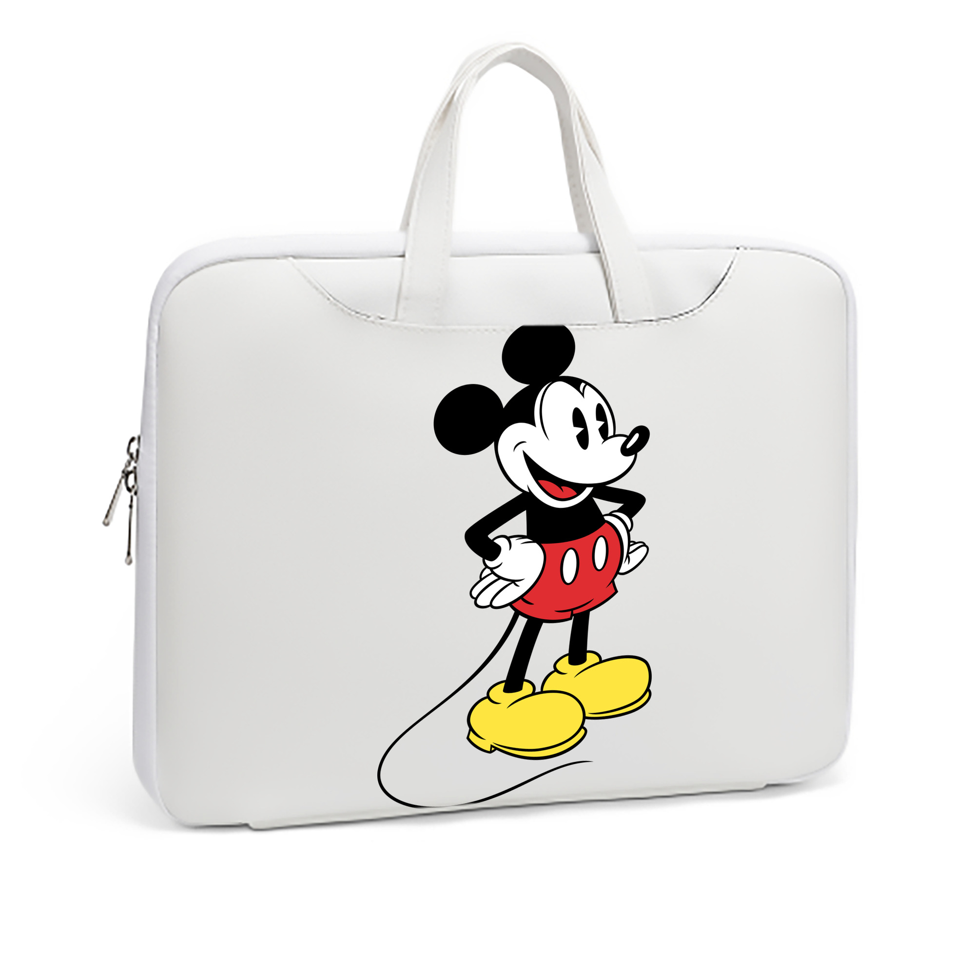 ミッキーマウス Mickey Mouse レザーラップトップバッグ　ノートパソコンケース