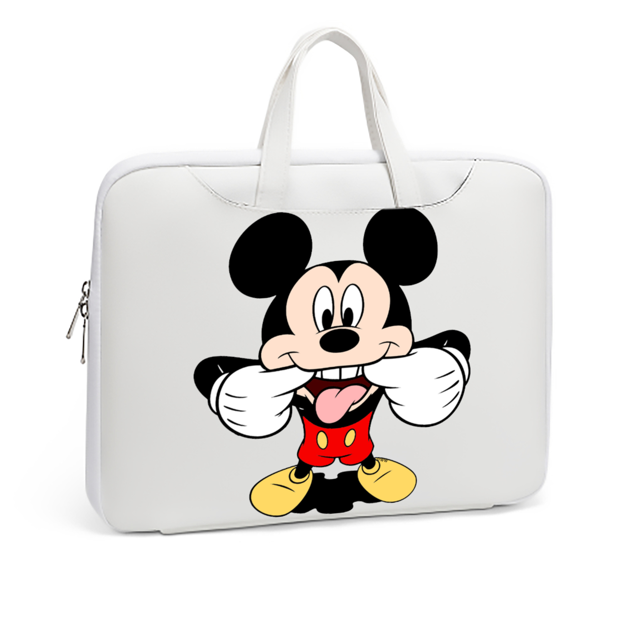 ミッキーマウス Mickey Mouse レザーラップトップバッグ　ノートパソコンケース
