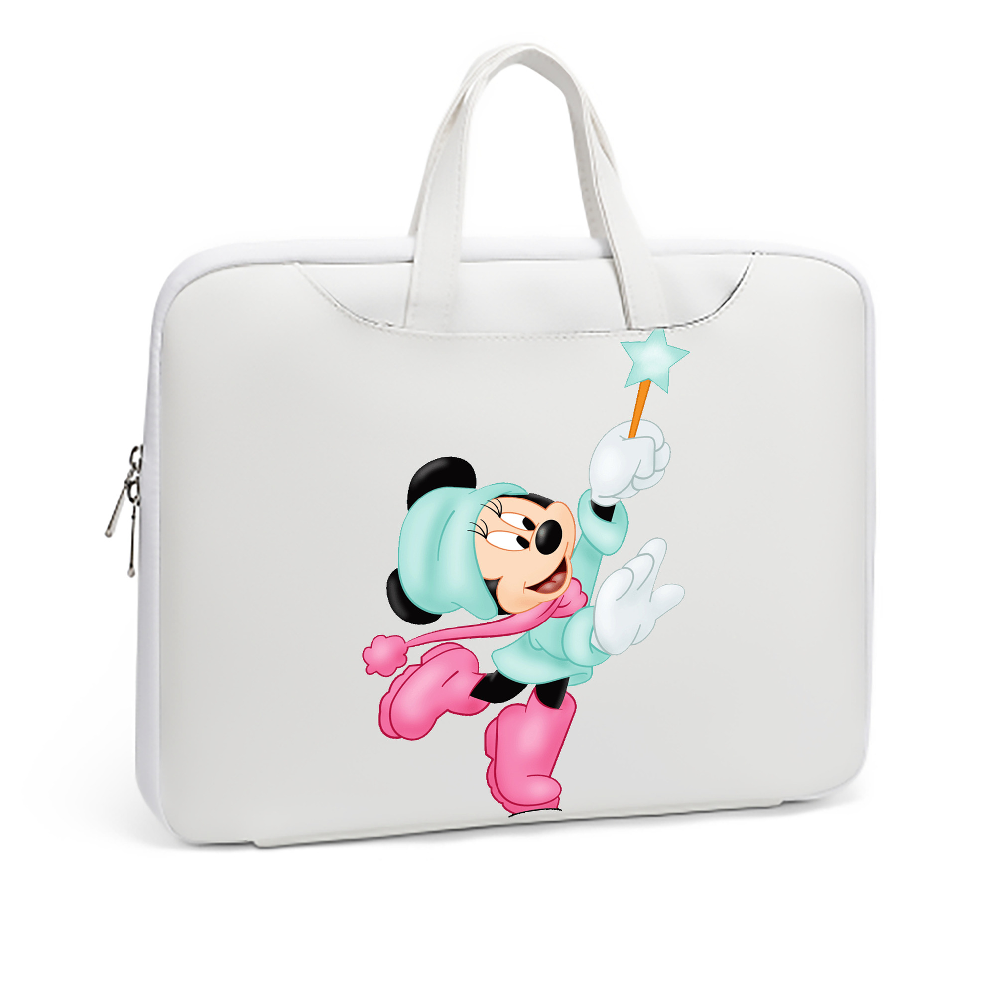 ミッキーマウス Mickey Mouse レザーラップトップバッグ　ノートパソコンケース