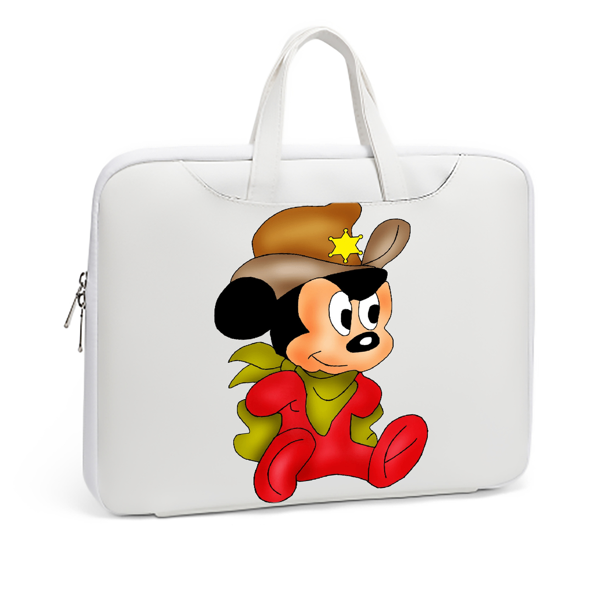 ミッキーマウス Mickey Mouse レザーラップトップバッグ　ノートパソコンケース