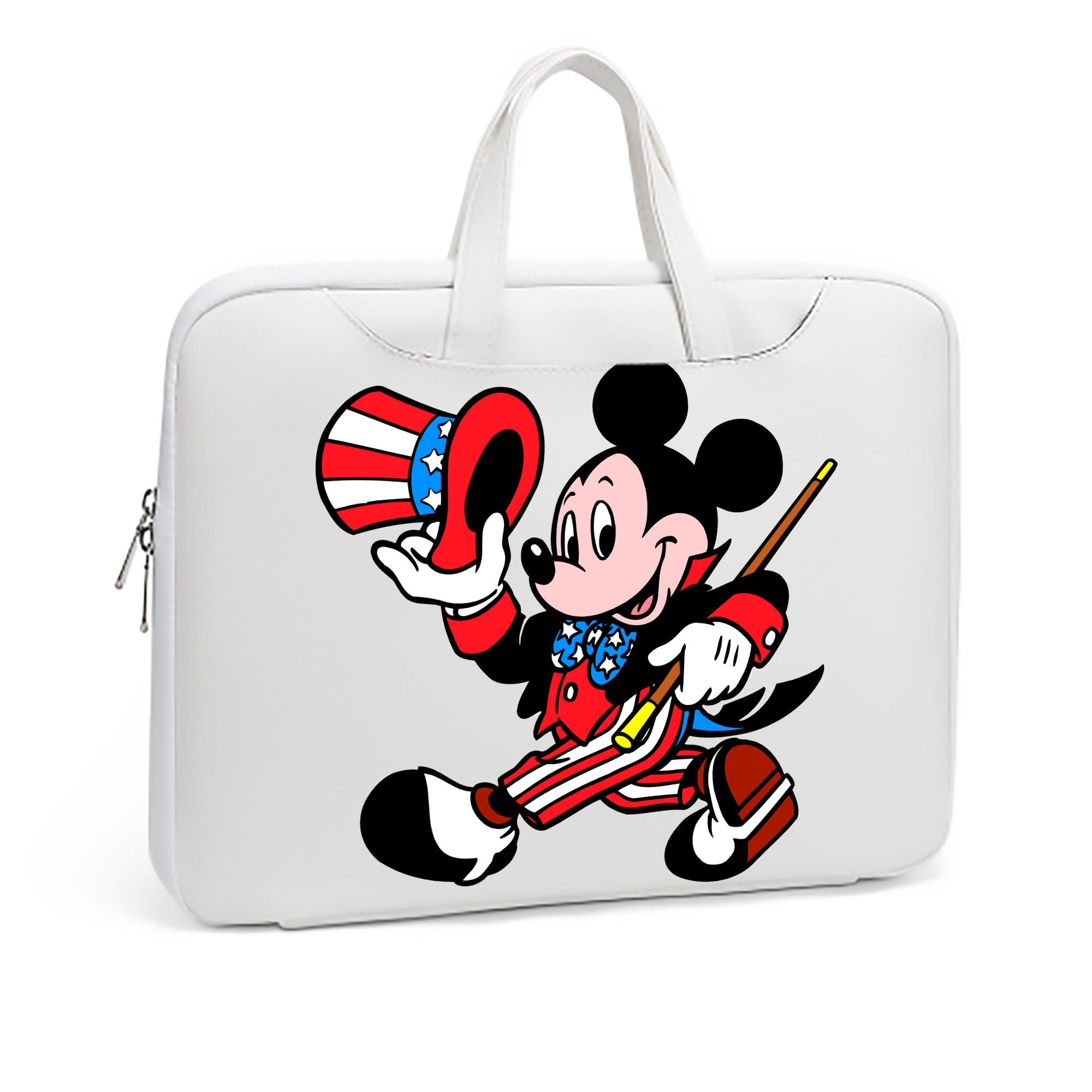 （画像用） ミッキーマウス Mickey Mouse レザーラップトップバッグ　ノートパソコンケース
