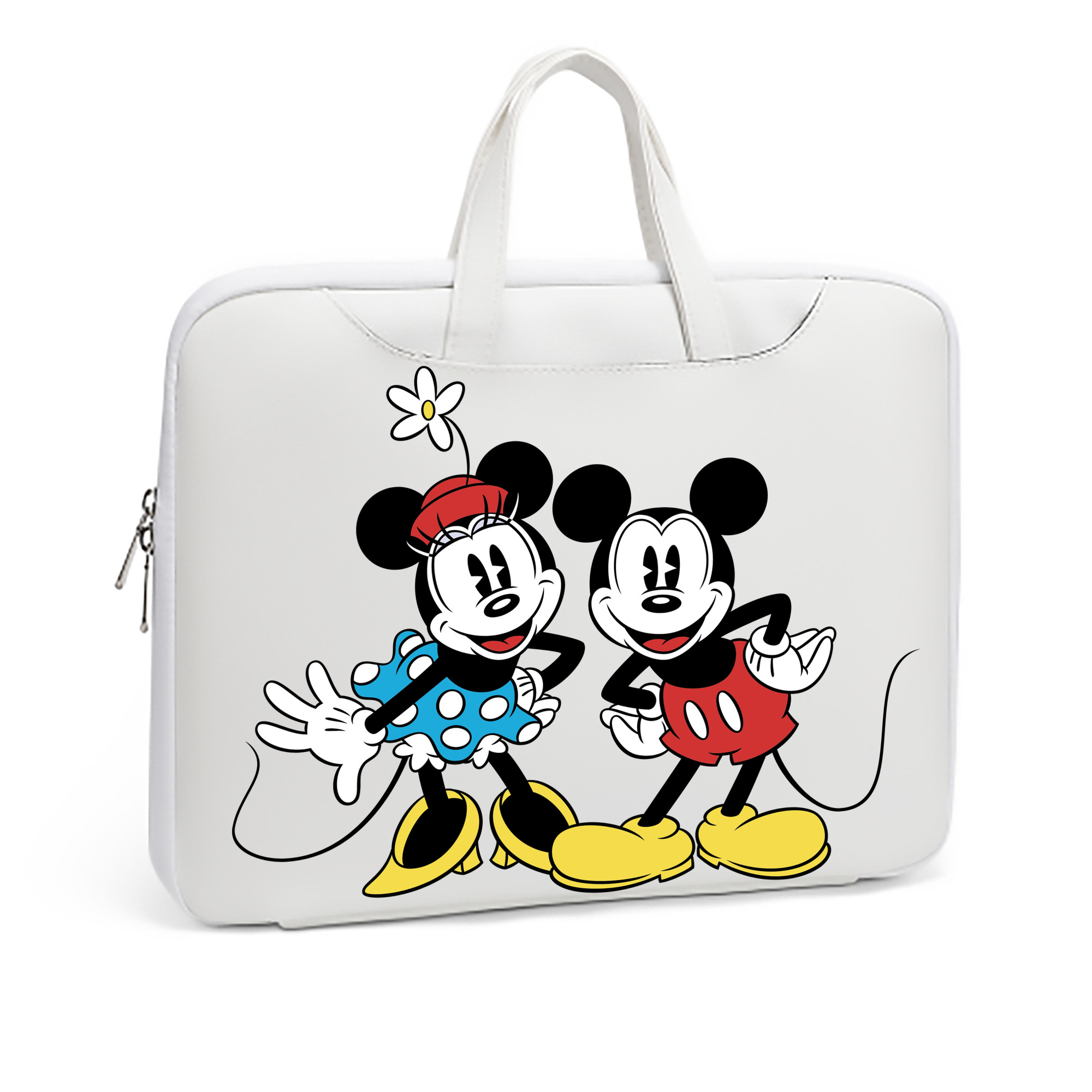 （画像用） ミッキーマウス Mickey Mouse レザーラップトップバッグ　ノートパソコンケース