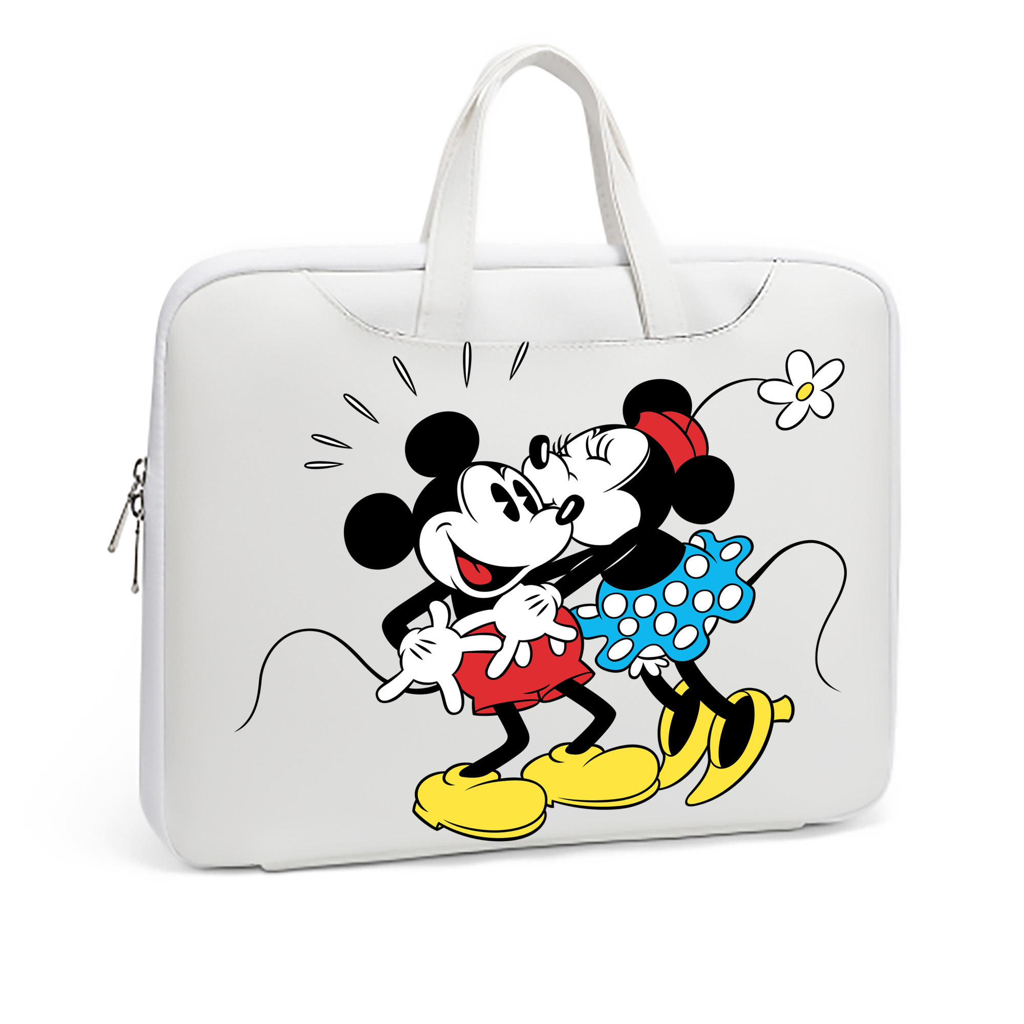 （画像用） ミッキーマウス Mickey Mouse レザーラップトップバッグ　ノートパソコンケース