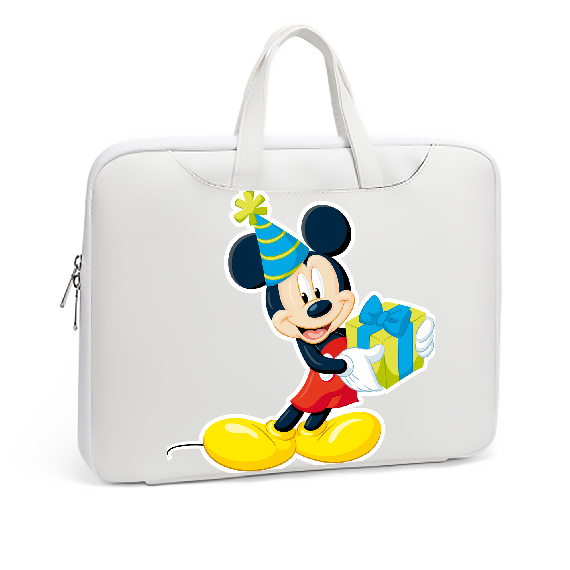 （画像用） ミッキーマウス Mickey Mouse レザーラップトップバッグ　ノートパソコンケース