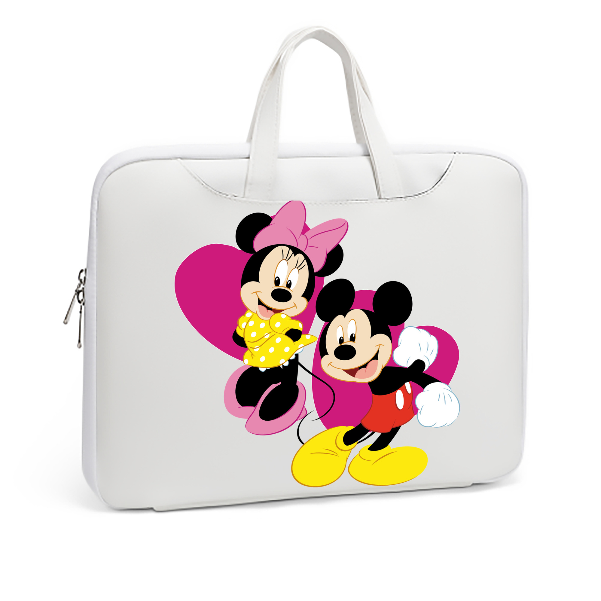 （画像用） ミッキーマウス Mickey Mouse レザーラップトップバッグ　ノートパソコンケース