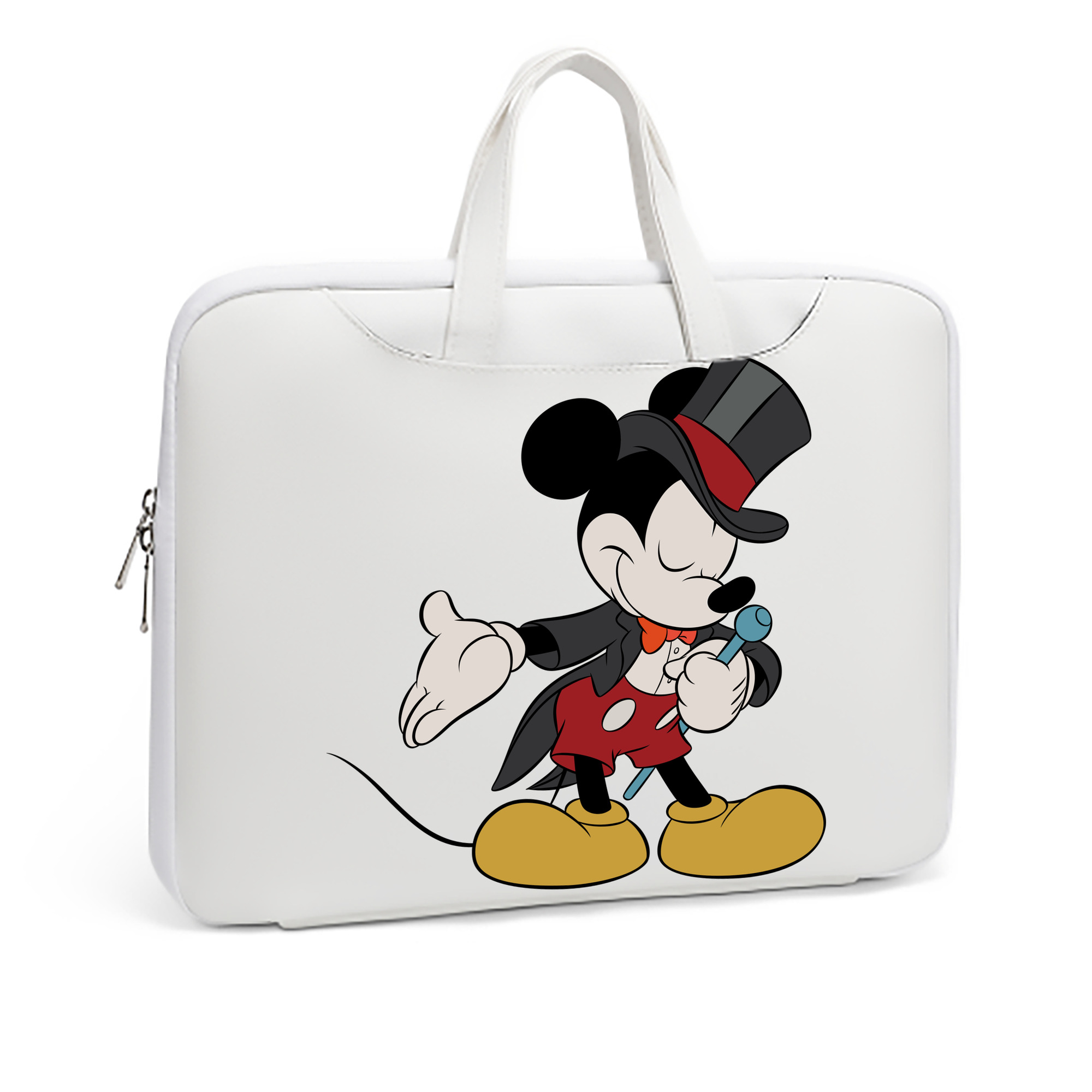（画像用） ミッキーマウス Mickey Mouse レザーラップトップバッグ　ノートパソコンケース