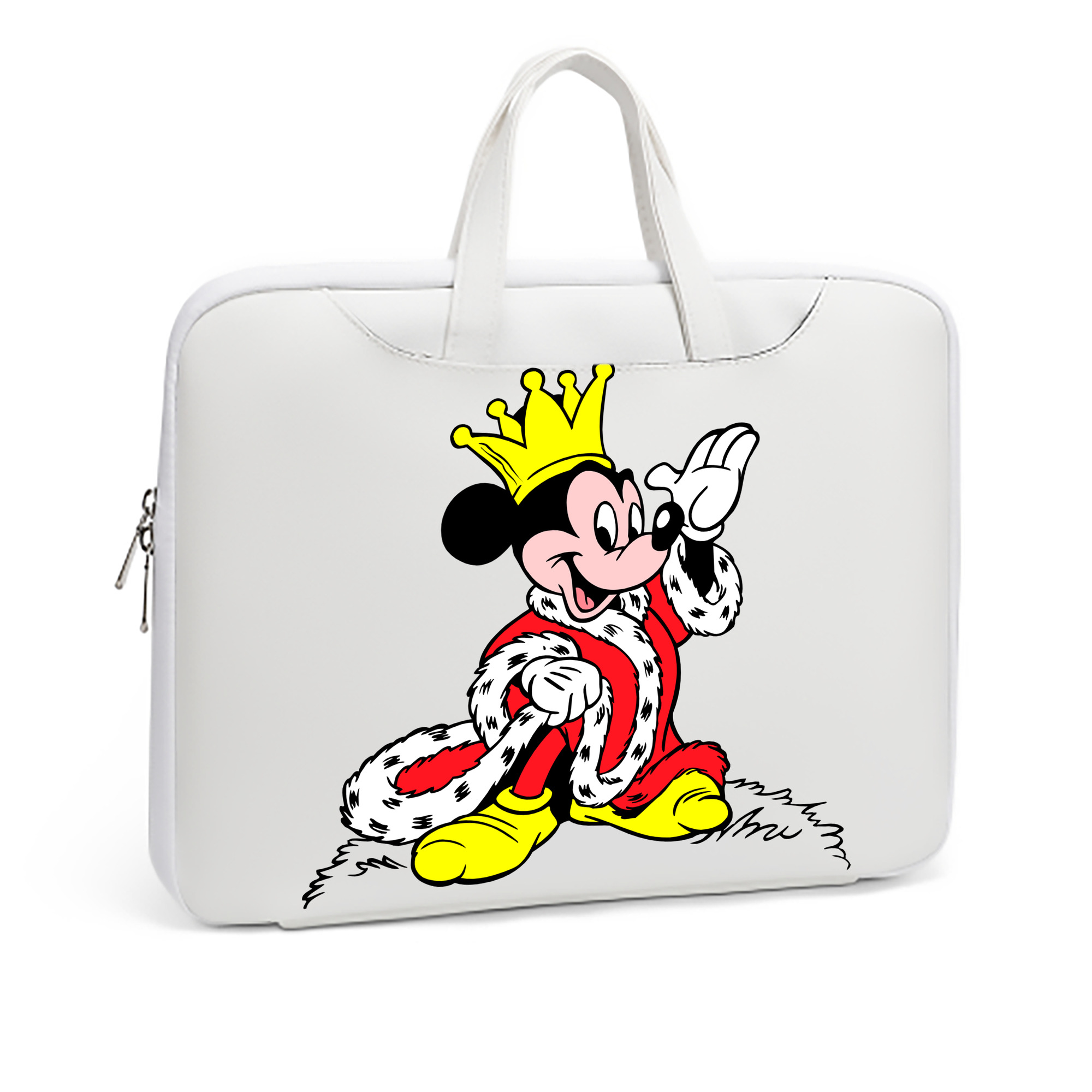 （画像用） ミッキーマウス Mickey Mouse レザーラップトップバッグ　ノートパソコンケース
