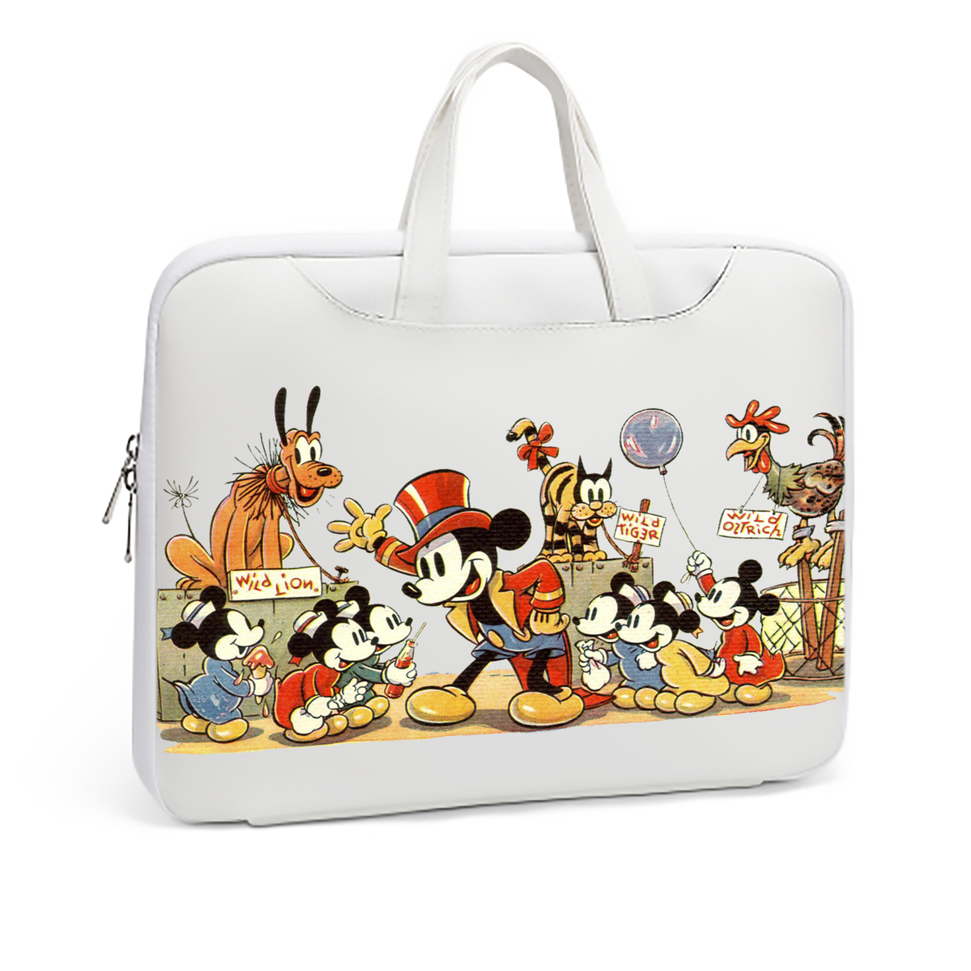 （画像用） ミッキーマウス Mickey Mouse レザーラップトップバッグ　ノートパソコンケース