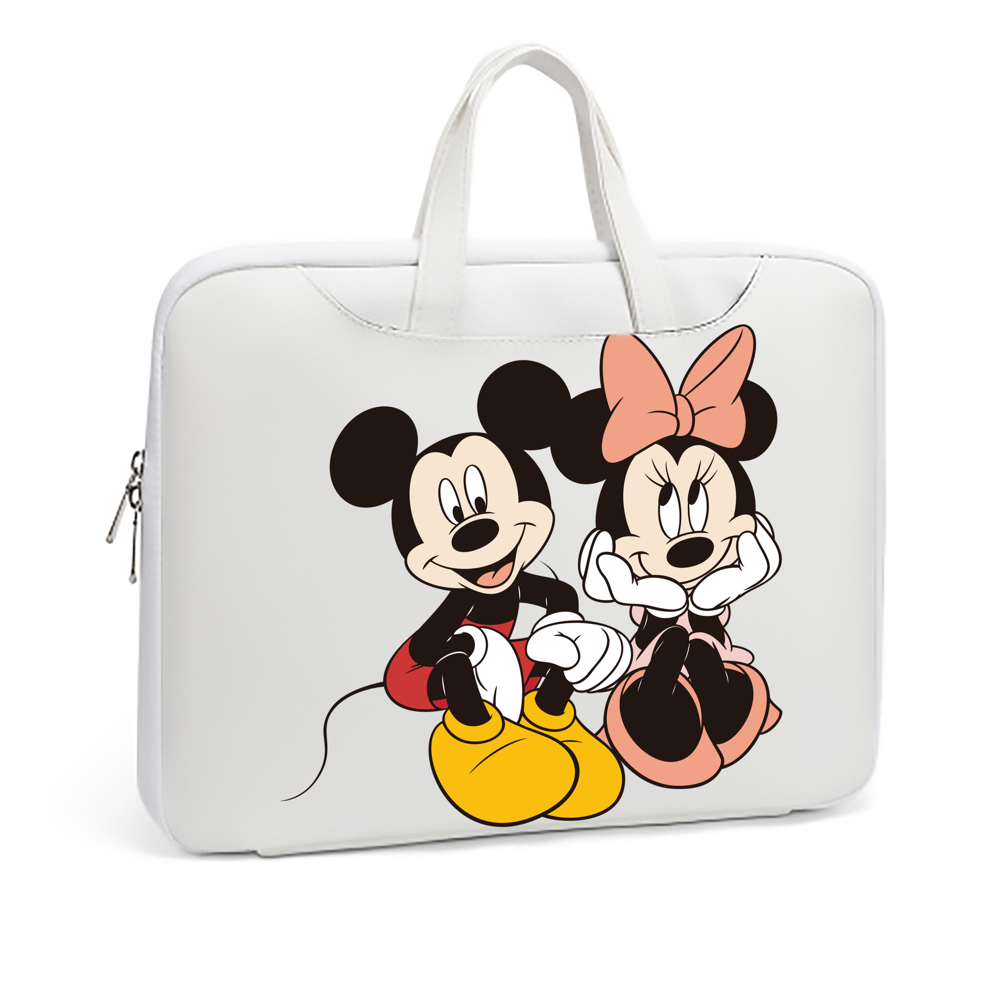 （画像用） ミッキーマウス Mickey Mouse レザーラップトップバッグ　ノートパソコンケース