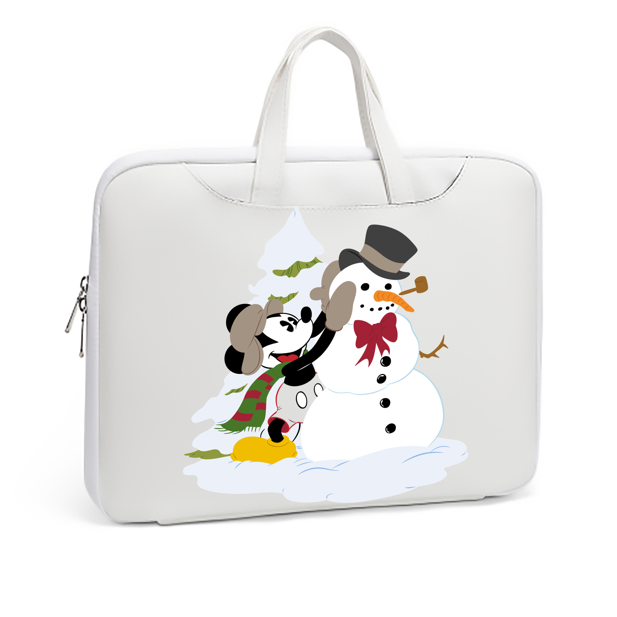 （画像用） ミッキーマウス Mickey Mouse レザーラップトップバッグ　ノートパソコンケース