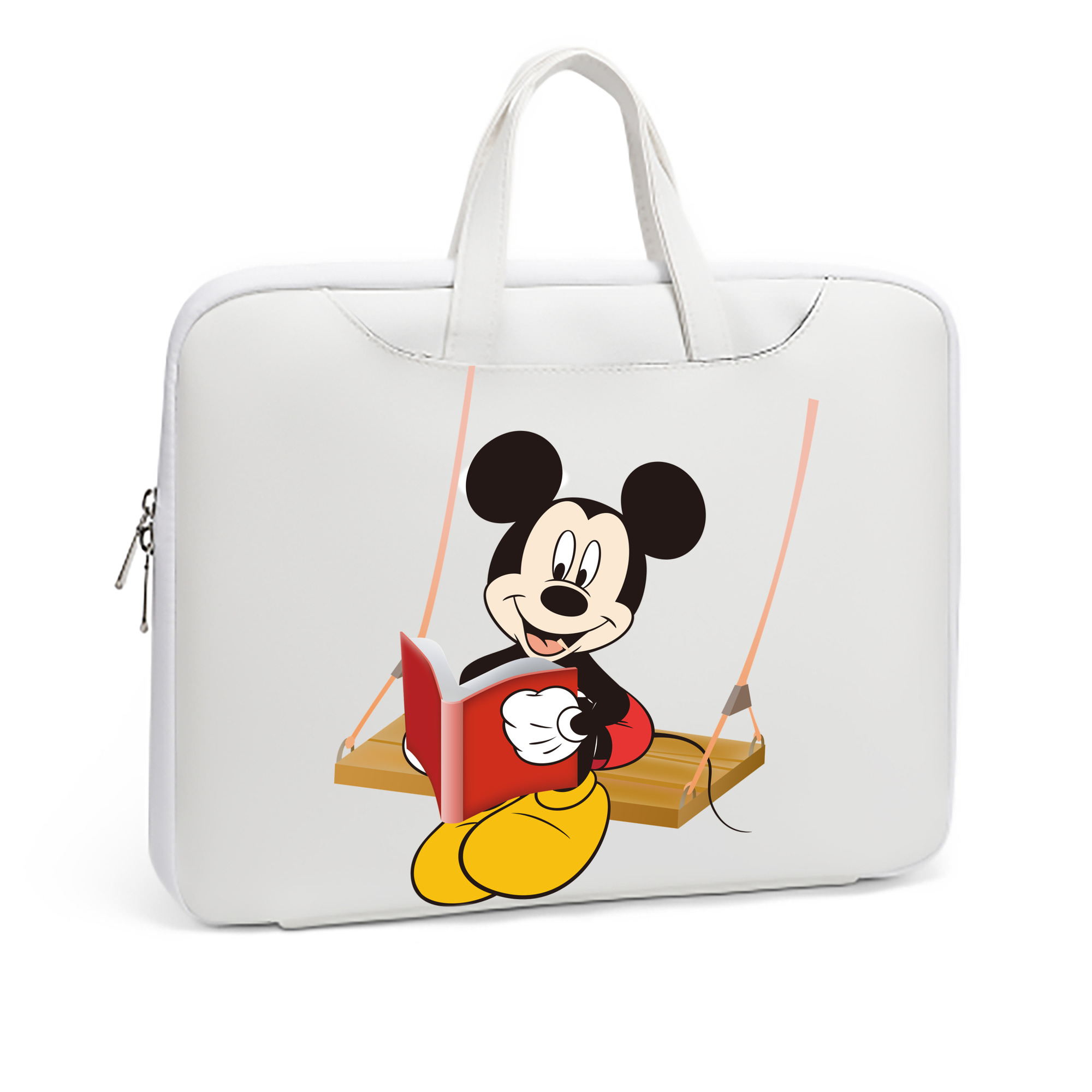 （画像用） ミッキーマウス Mickey Mouse レザーラップトップバッグ　ノートパソコンケース