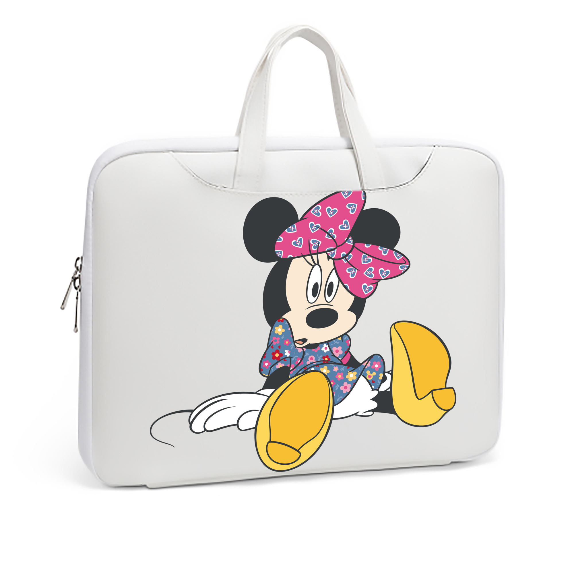 （画像用） ミッキーマウス Mickey Mouse レザーラップトップバッグ　ノートパソコンケース
