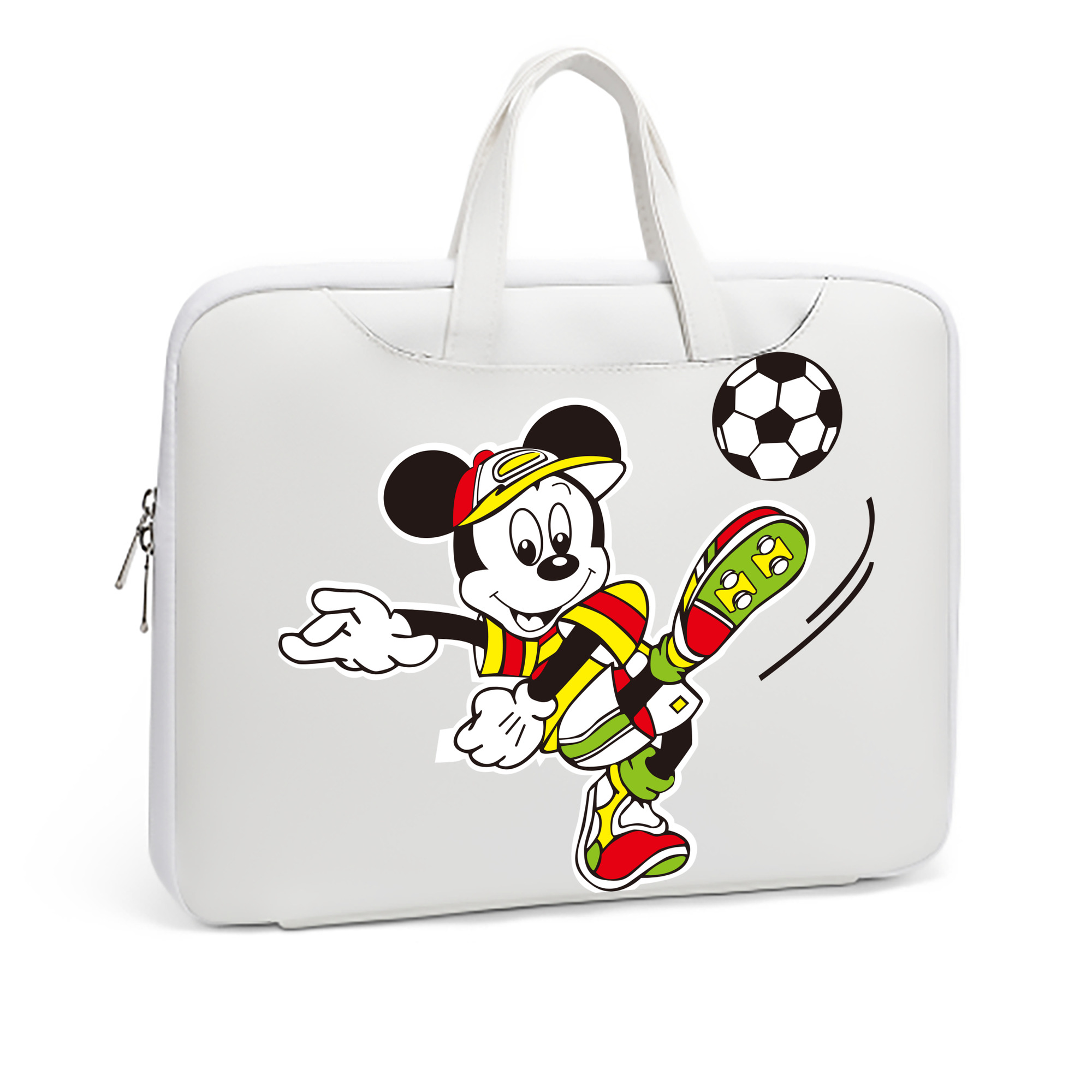 （画像用） ミッキーマウス Mickey Mouse レザーラップトップバッグ　ノートパソコンケース