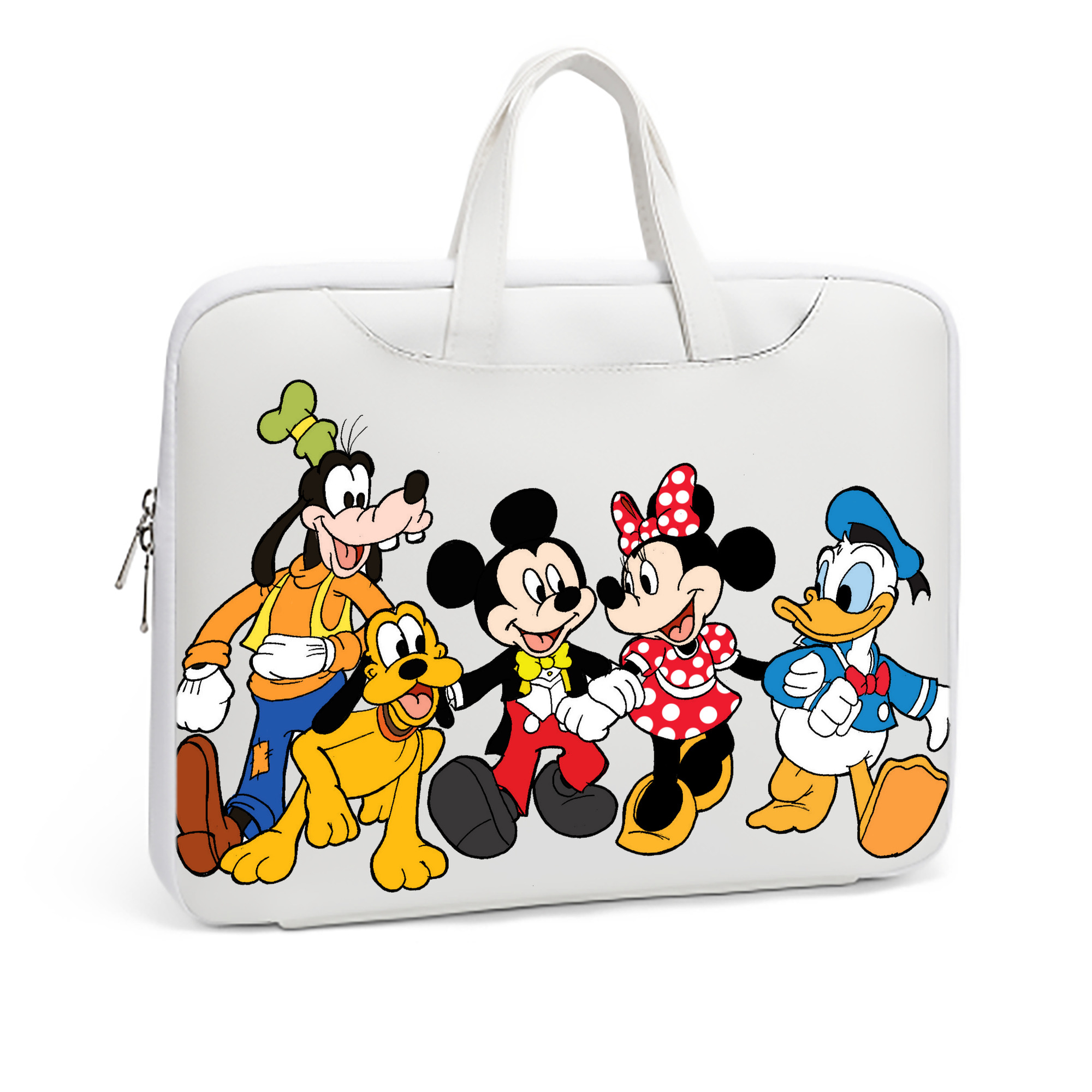 （画像用） ミッキーマウス Mickey Mouse レザーラップトップバッグ　ノートパソコンケース