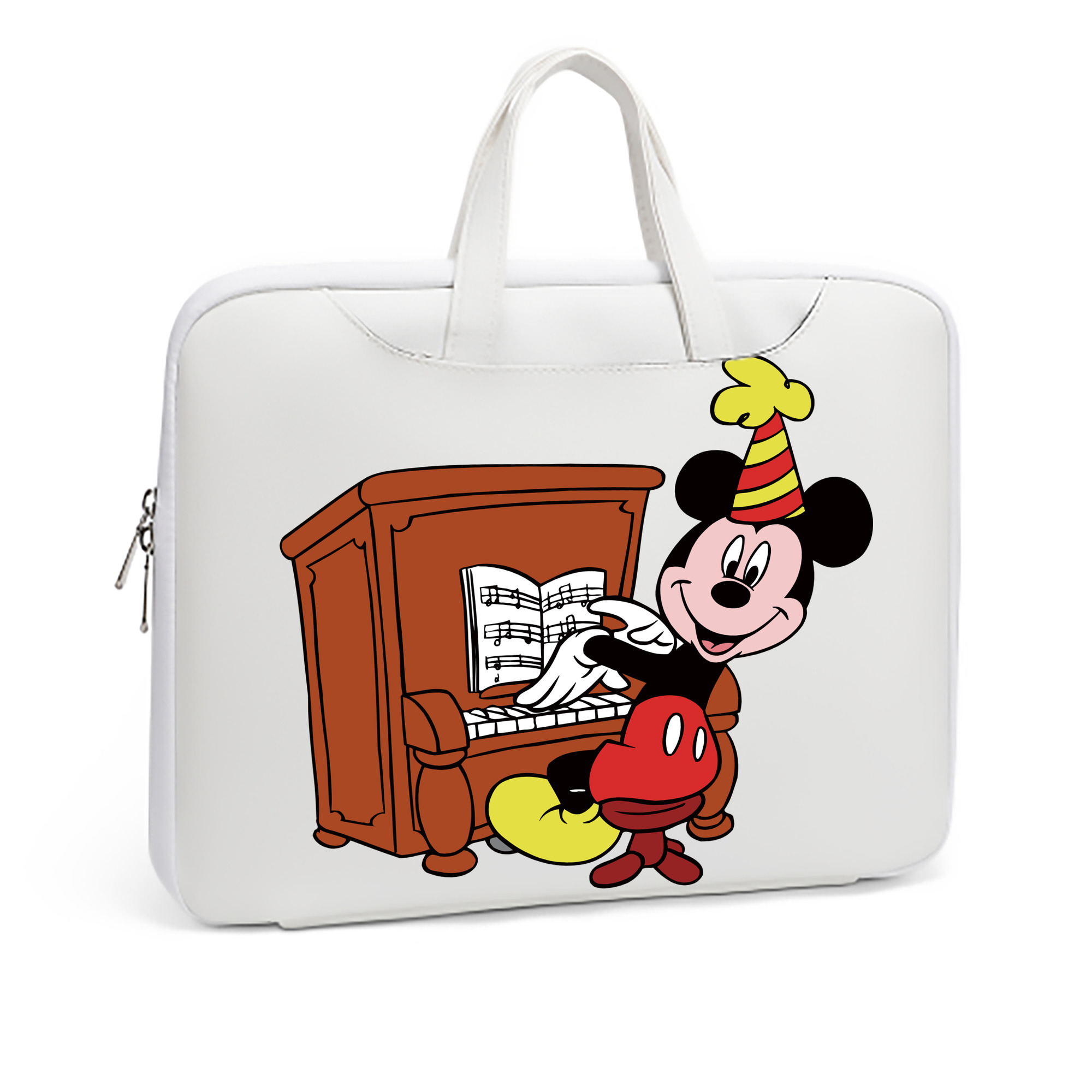 （画像用） ミッキーマウス Mickey Mouse レザーラップトップバッグ　ノートパソコンケース