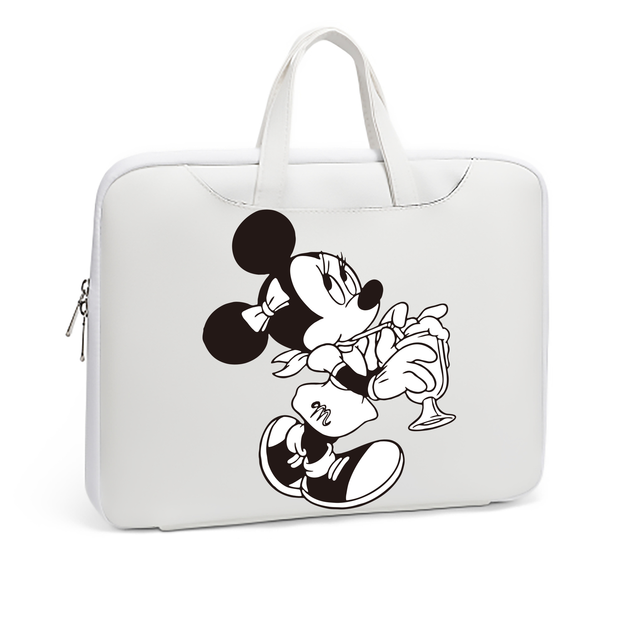（画像用） ミッキーマウス Mickey Mouse レザーラップトップバッグ　ノートパソコンケース