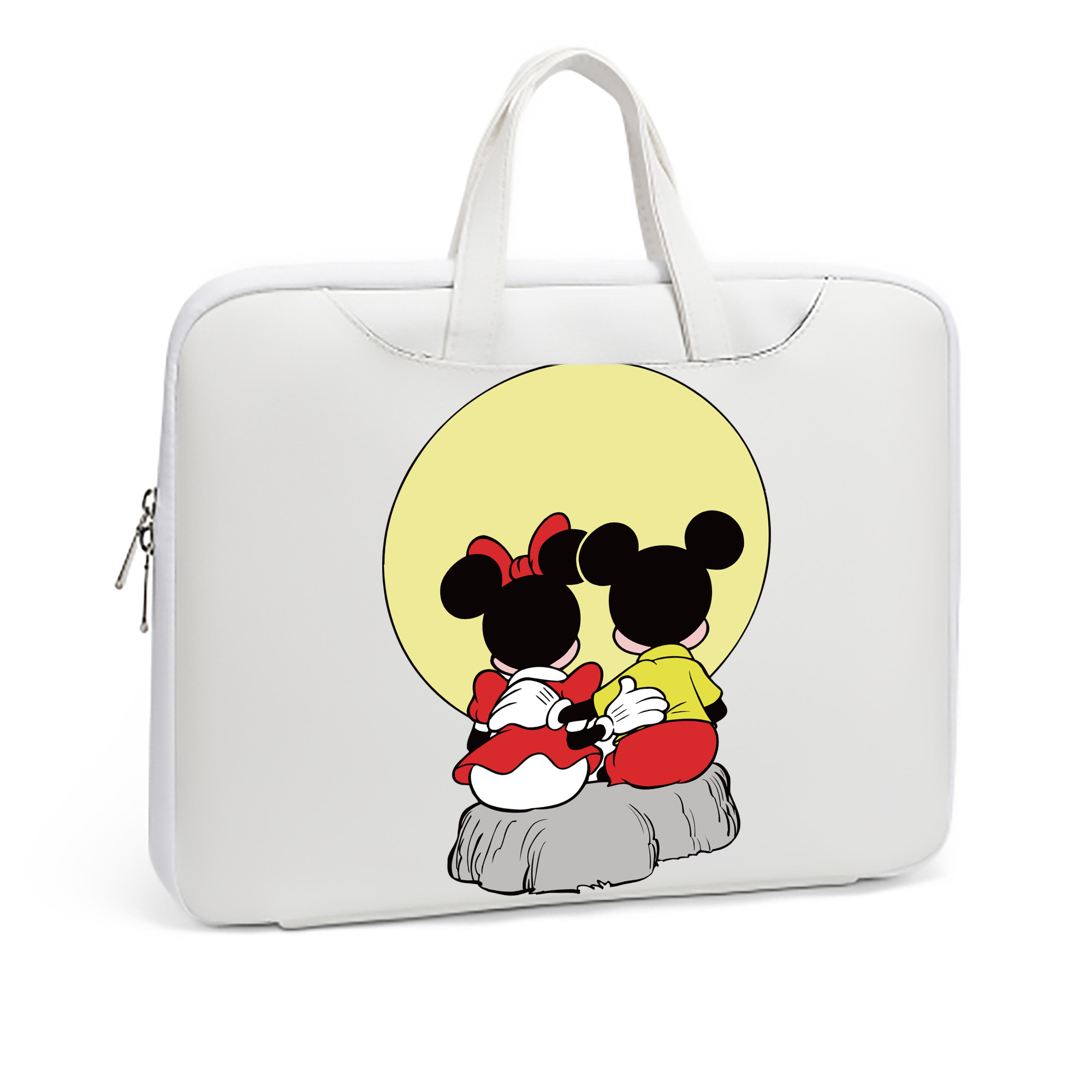 （画像用） ミッキーマウス Mickey Mouse レザーラップトップバッグ　ノートパソコンケース