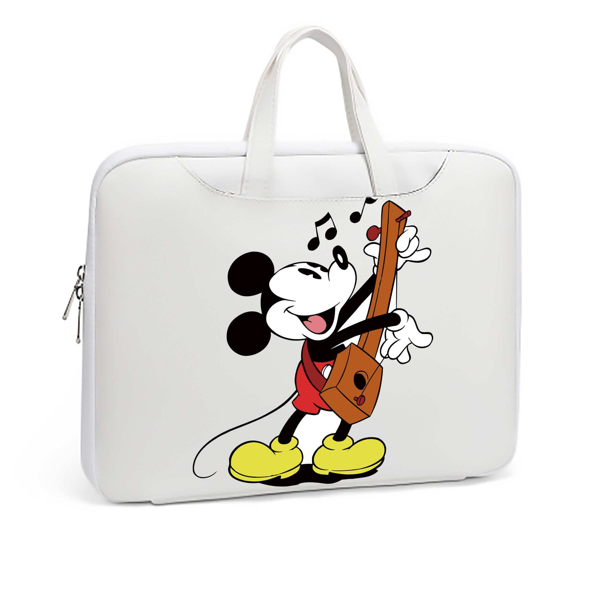 （画像用） ミッキーマウス Mickey Mouse レザーラップトップバッグ　ノートパソコンケース